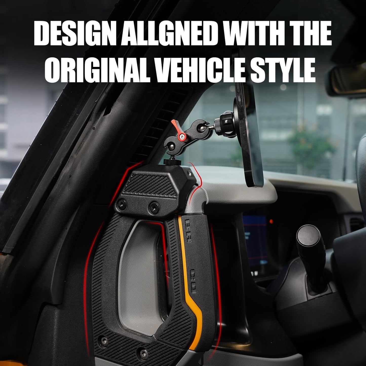 Mabett Magnetic Phone Holder for Ford Bronco 2021 2022 2023 2024, Adjustable Angles 360°Phone Holder Mount