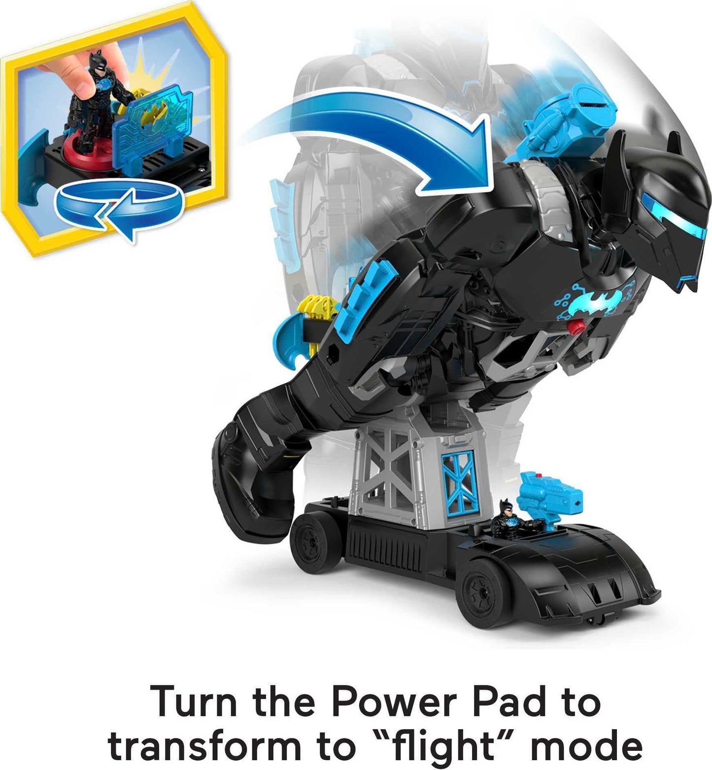 Fisher-Price Imaginext DC Super Friends Batman Toy Bat-Tech Batbot Playset 2-Ft-Tall Robot with Lights & Sounds for Pretend Play Kids Ages 3+ Years