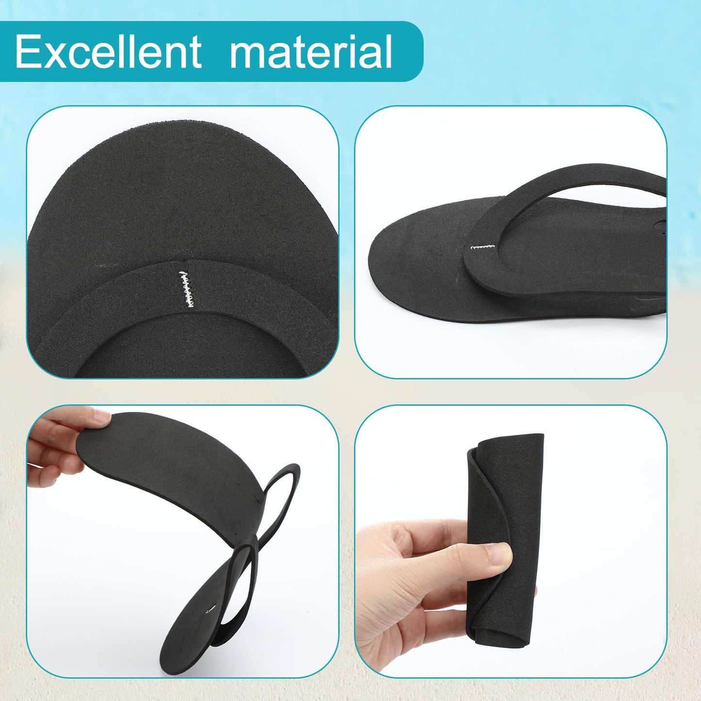 Mepase 90 Pairs Disposable Pedicure Slippers Bulk Foam Flip Flops Spa Pedi Slippers Shower Sandals for Guests Women Men Foot Nail Salon Party Supplies Wedding Favors(Black)