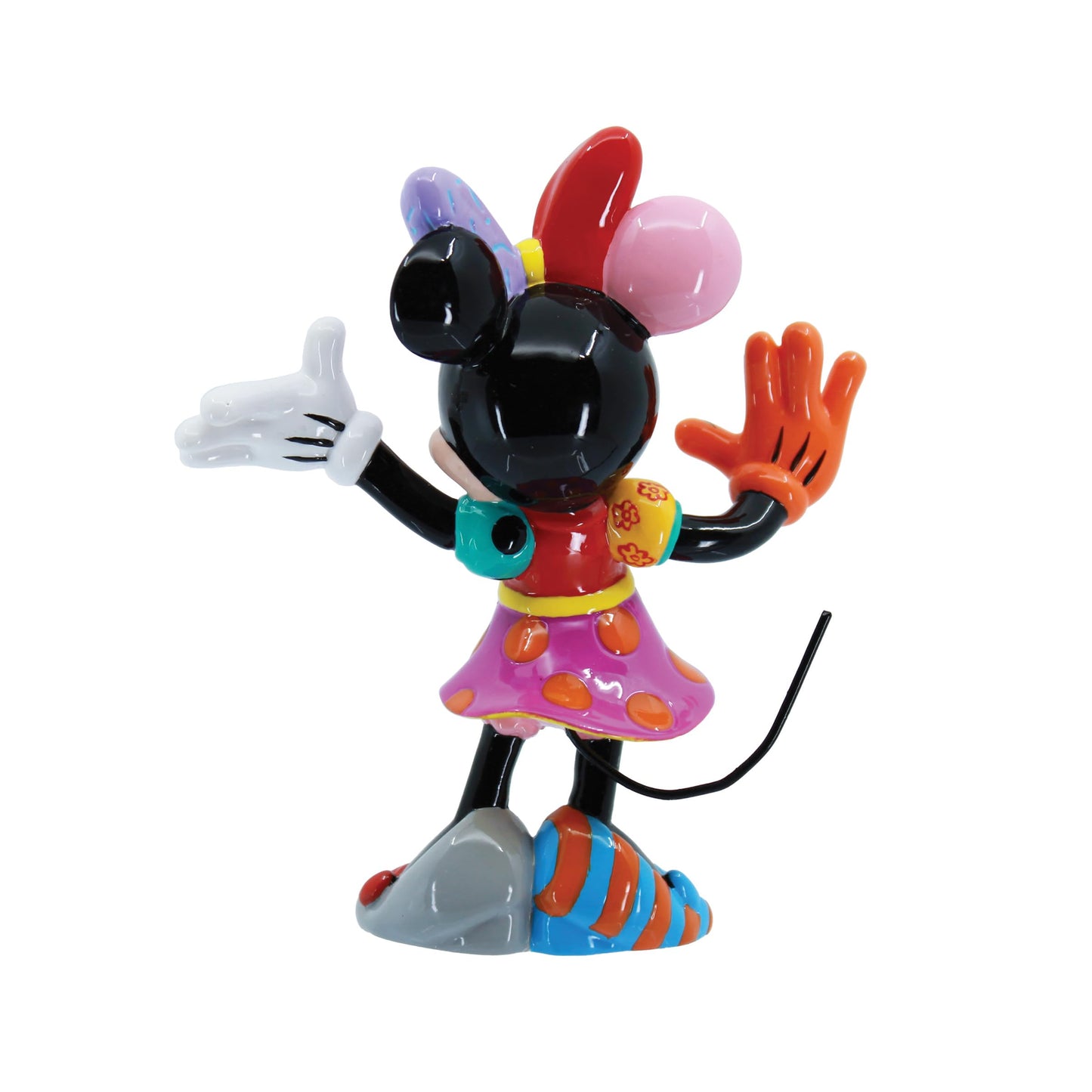 Enesco Disney Britto Minnie Mouse Standing Arms Out Pose Miniature Figurine, 3.25 Inch, Multicolor