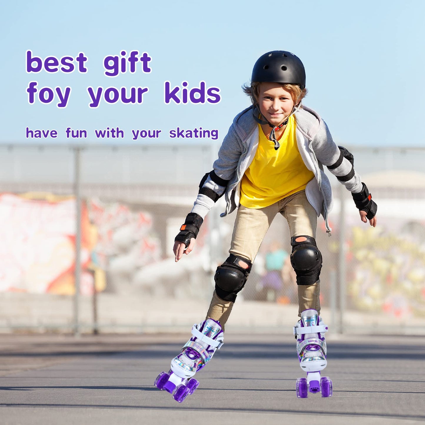 SHDSL Girls Roller Skates for Kids Beginners, Adjustable Roller Skates with All Light Up Wheels, Roller Skate for Girls Shine Fun Illuminating Roller Skate for Boys Beginners patines para niñas