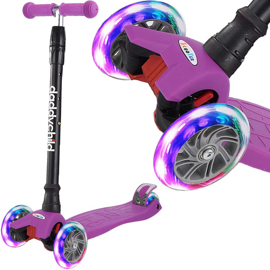 3-Wheel Kids Scooter for Toddlers 3-14, Light-Up Wheels, Mini Scooter for Boys & Girls