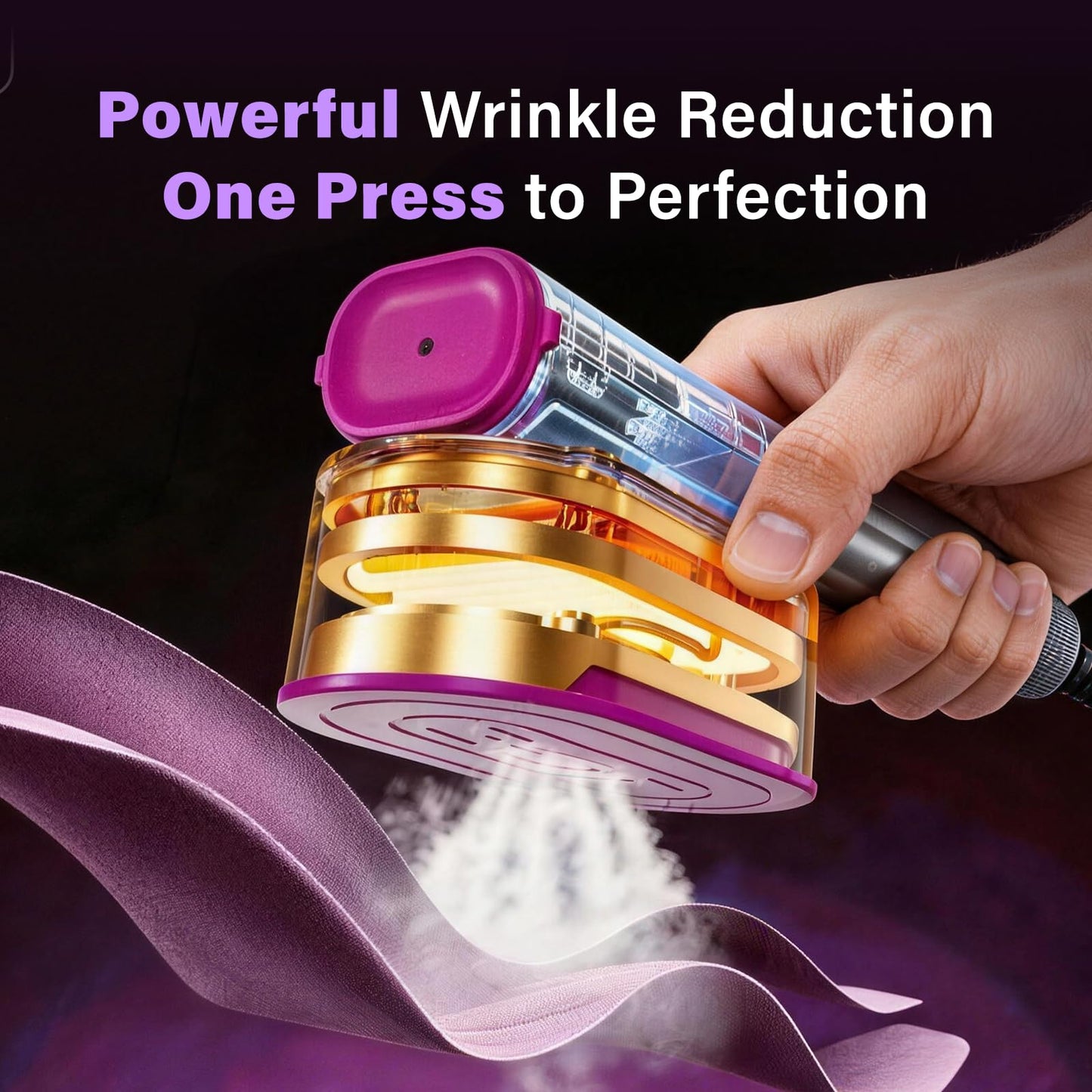 DEARBBEE Portable Travel Steamer for Clothes, 1200W Powerful Garment Wrinkle Removal with 7 Modes, 30s Fast Heat Up, 2 in 1 Compact Design for Home & Travel
