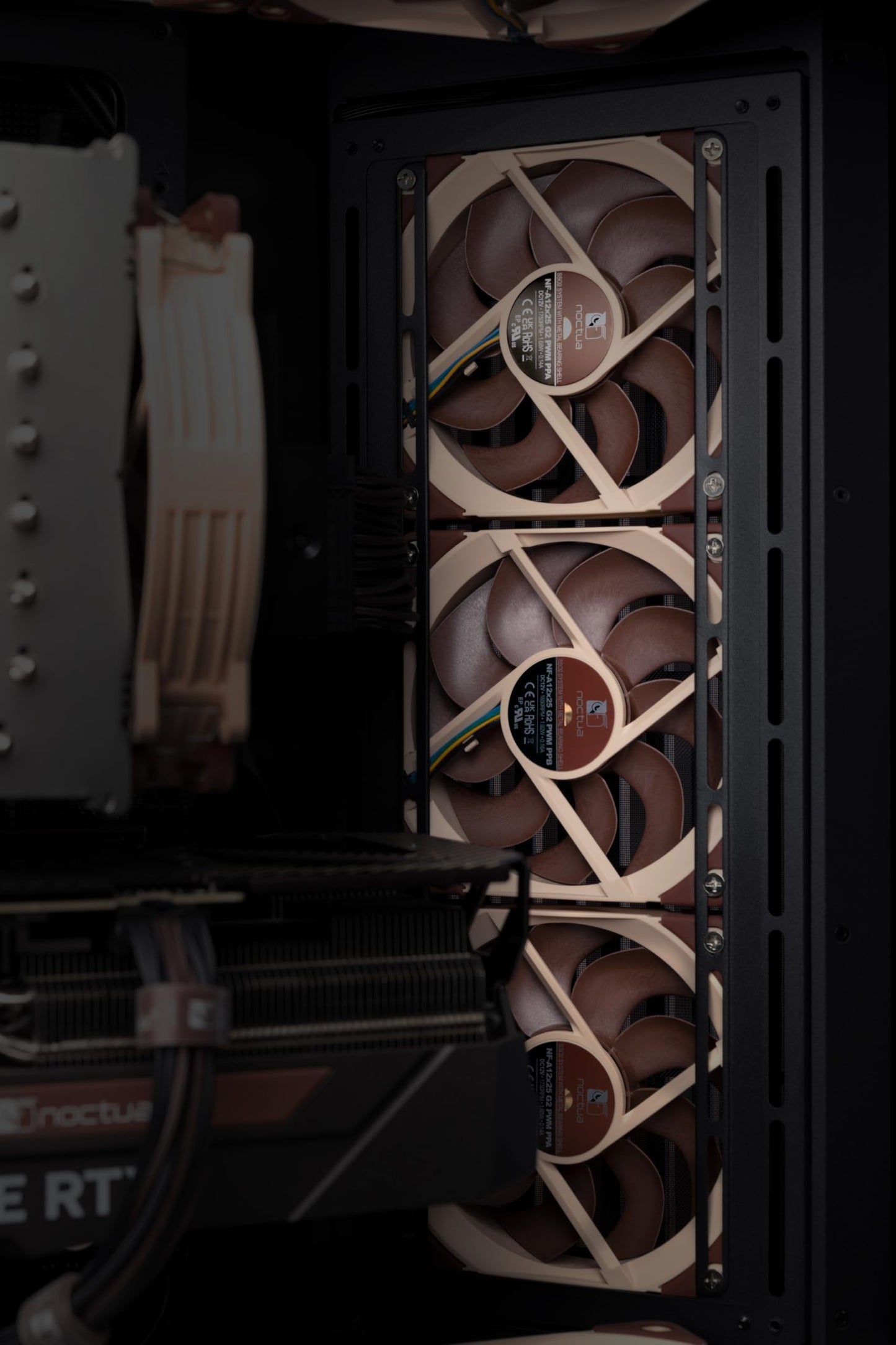 Noctua NF-A12x25 G2 PWM Sx2-PP, Dual Fan Set for Push-Pull and Side-by-Side Applications (Brown)