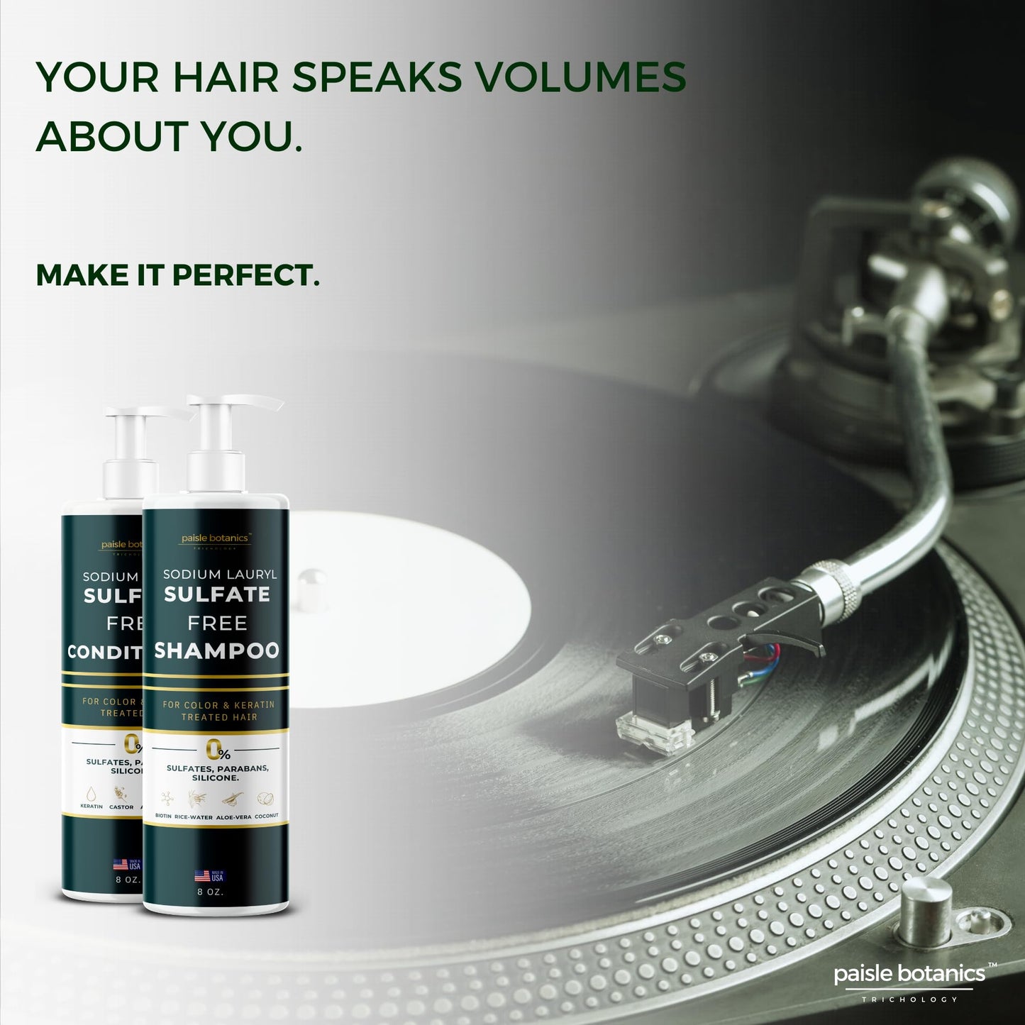 Sodium Lauryl Sulfate Free Shampoo and Conditioner Set Sulfate Free Shampoo and Conditioner For Color Treated Hair ALL NATURAL Women & Men Shampoo and Conditioner SLS Paraben and Sulfate Free Shampoo