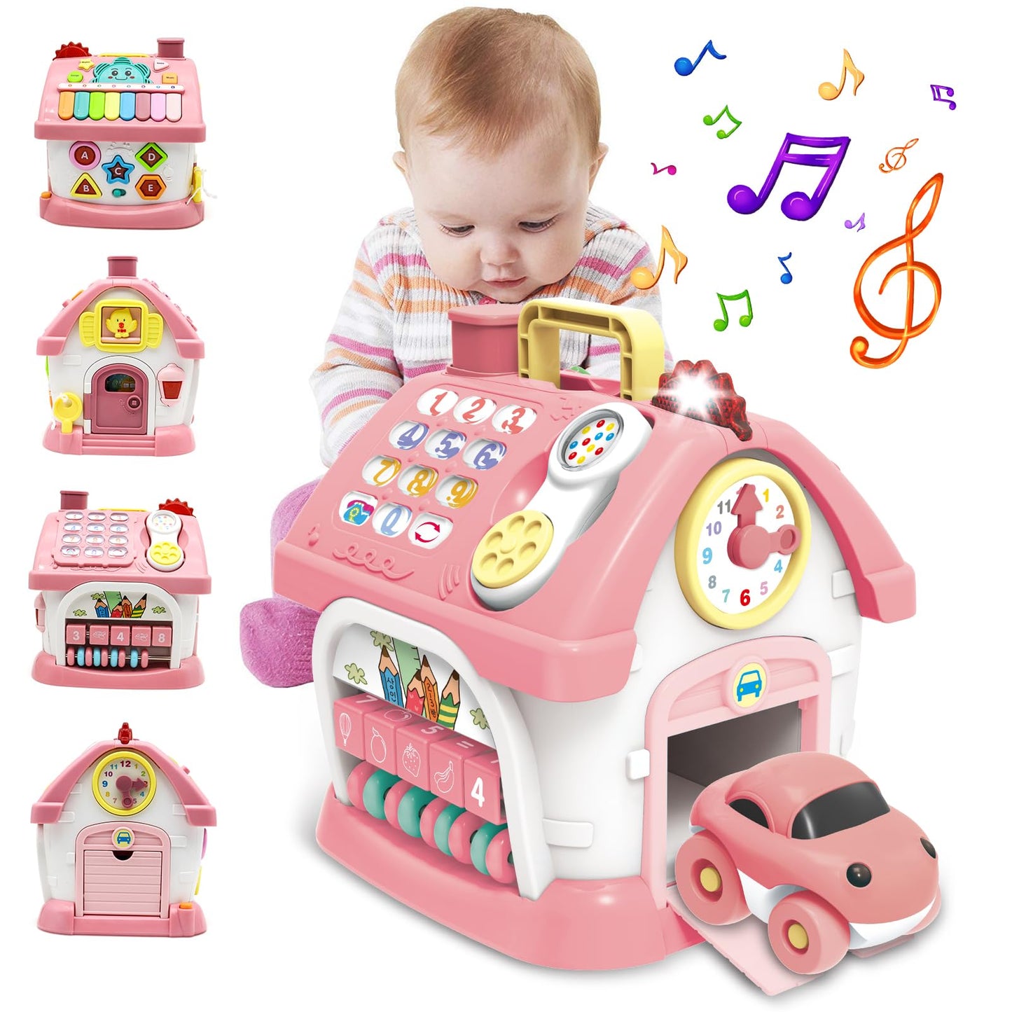 Montessori Toys for 1 Year Old Girl Gifts - 8-in-1 Musical Learning House Baby Toy 6-12 12-18 Months, Toddler Toys Age 1, 2 Year Old Girl Birthday Gifts