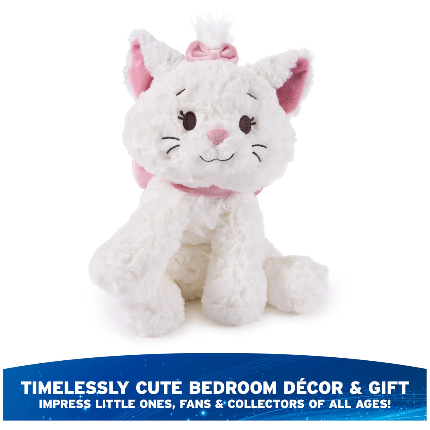 GUND Disney Official Marie Plush, Disney Cozys Collection, The Aristocats Toys, Kitten Stuffed Animal for Ages 1 and Up, White, 10”