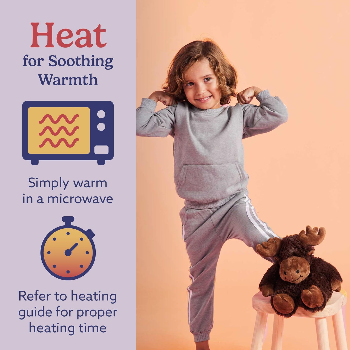 Intelex Warmies Microwavable French Lavender Scented Plush, Moose Warmies