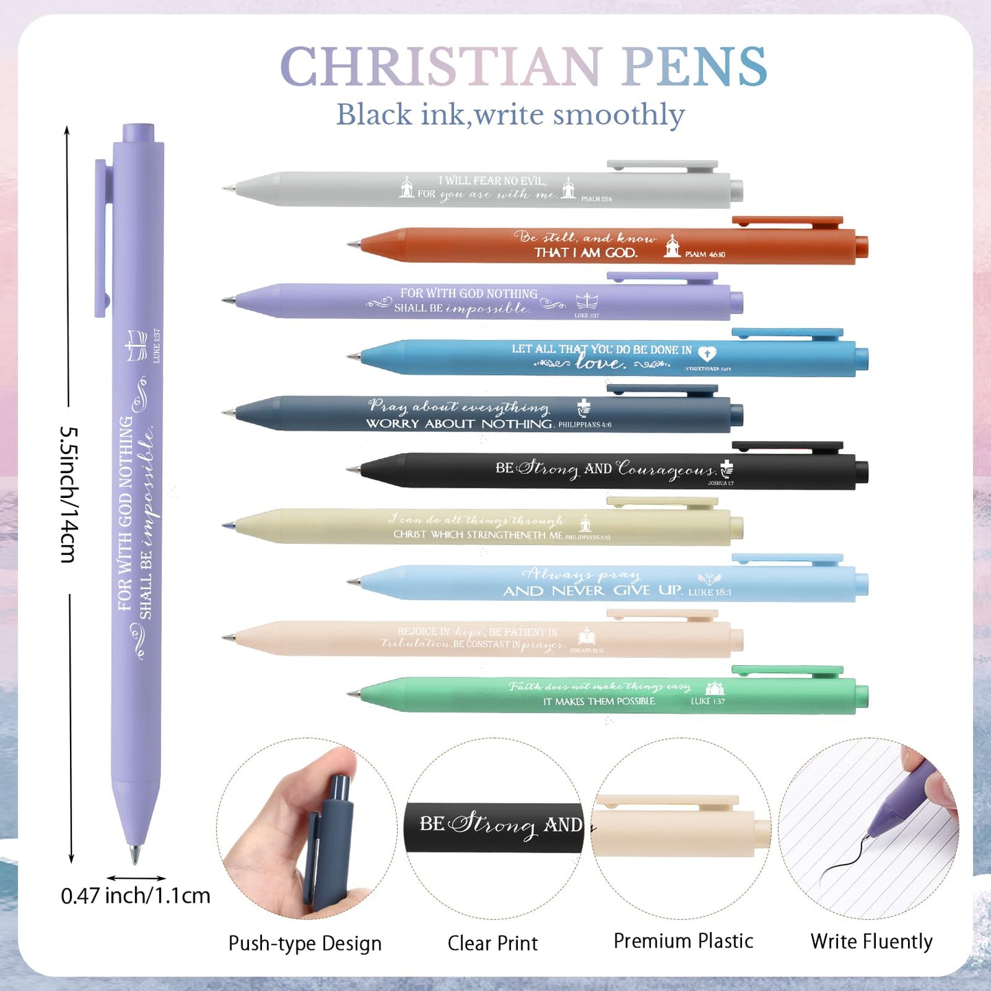 Resurhang 30 Sets / 60 Pcs Inspirational Christian Prayer Journals for Women, Fathers Day Church Gifts Bulk Spiral Notebooks with Religious Pens, Bible Study Gifts & Teacher Supplies (Verses of Faith)