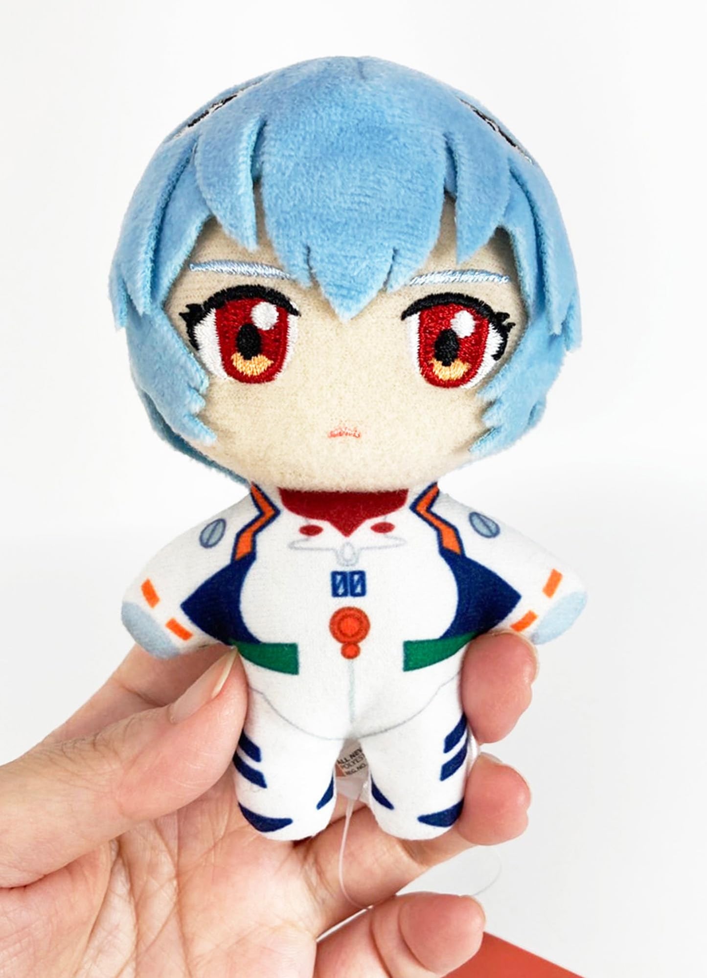 Great Eastern Entertainment Evangelion New Movie - Rei Ayanami Plug Suit Mini Plush w/Spring Clip 4.5" H