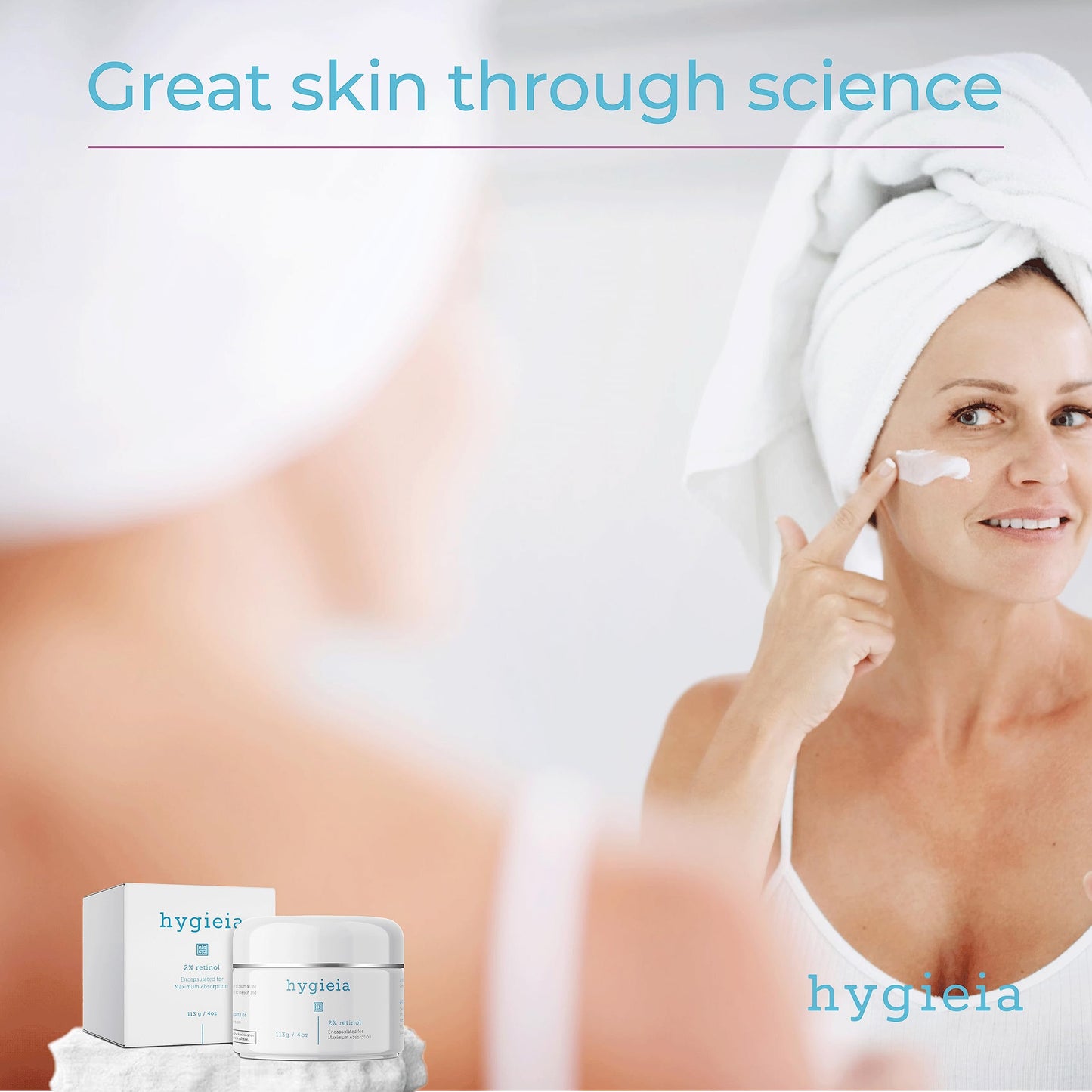 Hygieia + Encapsulated 2% Retinol Cream, 4oz – Liposomal Anti-Wrinkle Cream for Face, Neck & Body – Fast & Deep Cellular Absorption – Day or Night Cream for Firming, Lifting & Repairing Aging Skin