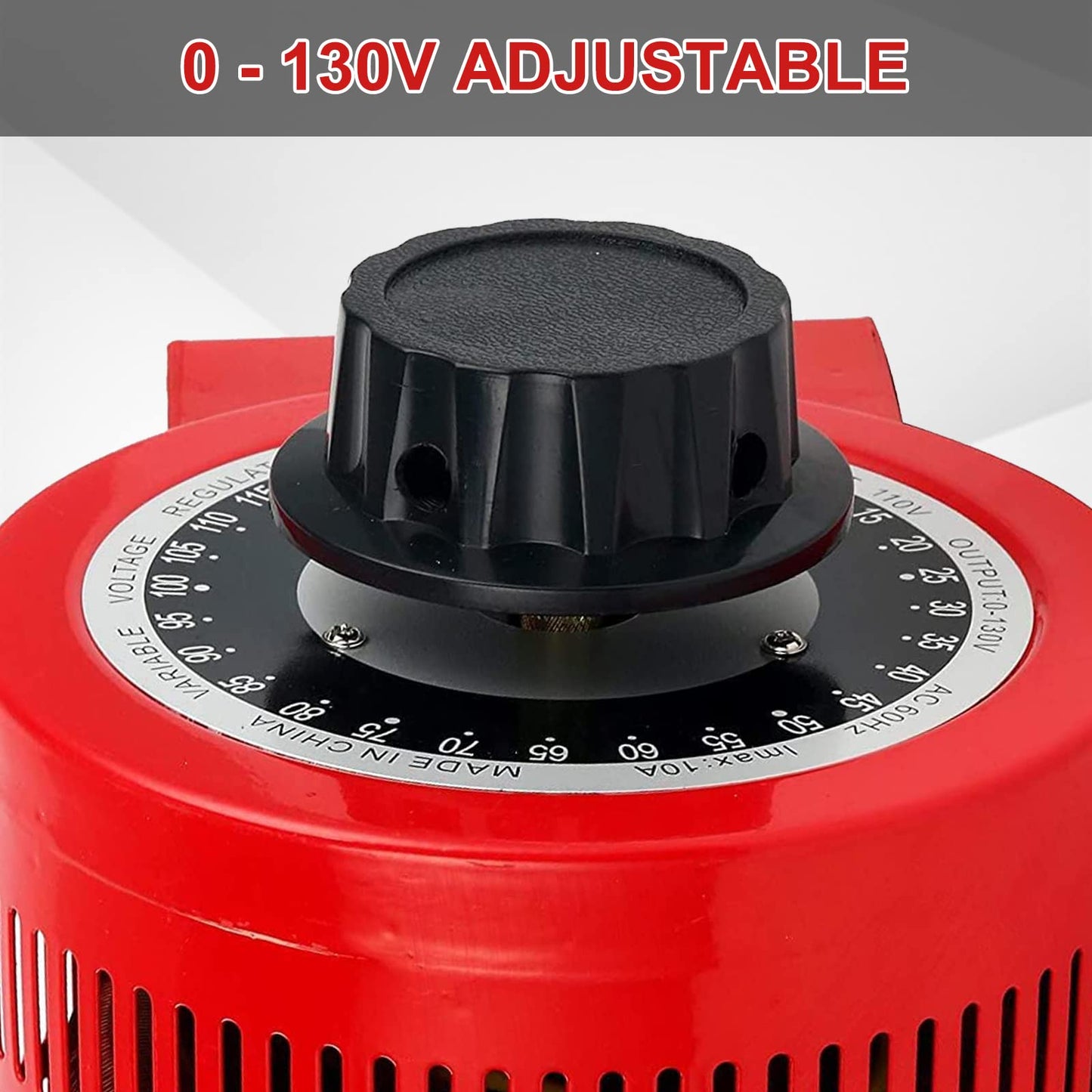 YaeCCC Auto Voltage Transformer AC Variable Voltage Converter Transformer 110VAC Input, 0-130VAC (500W)