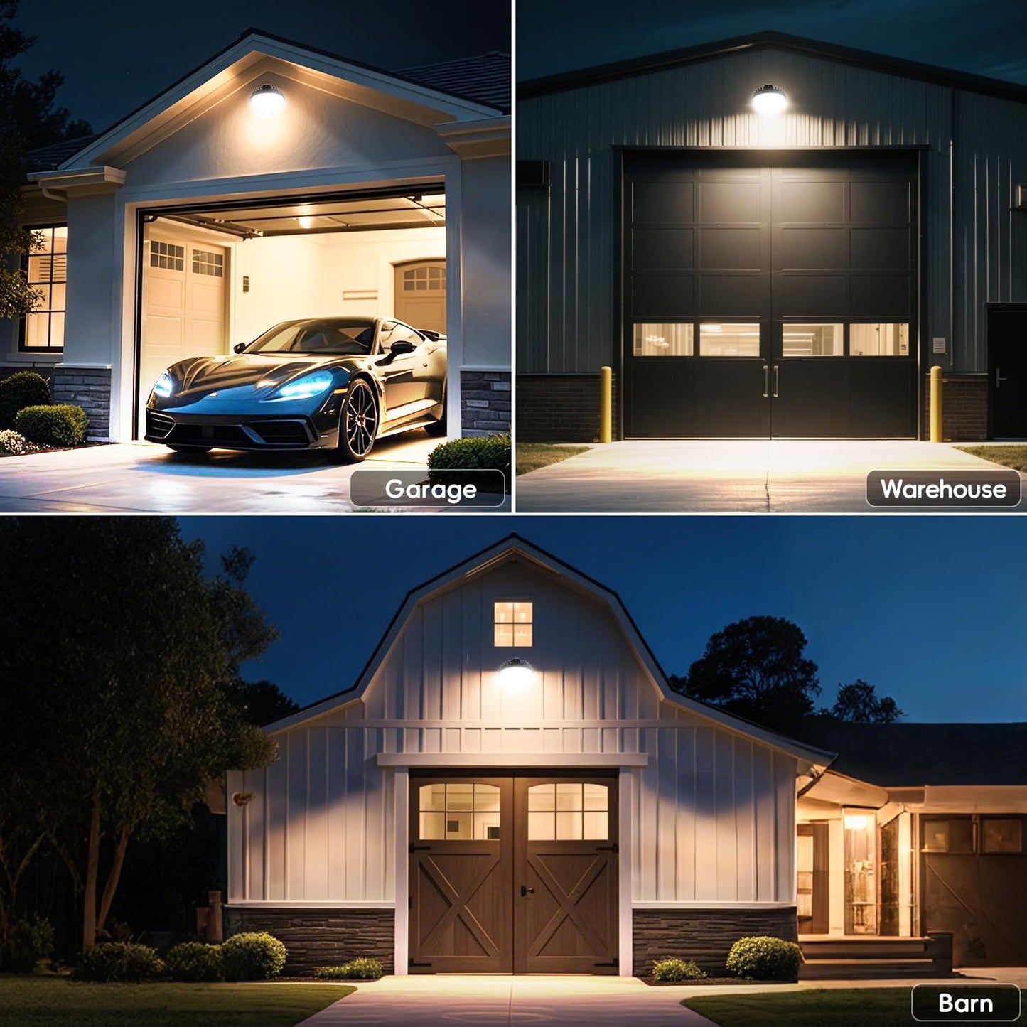 MOONTIP 150W 2 Pack LED Barn Light 20000LM Dusk to Dawn Outdoor Lighting with 150° Adjustable Photocell 6500K Daylight Yard Lights, IP66 Waterproof Area Street Light for Farmhouse Barns Warehouse
