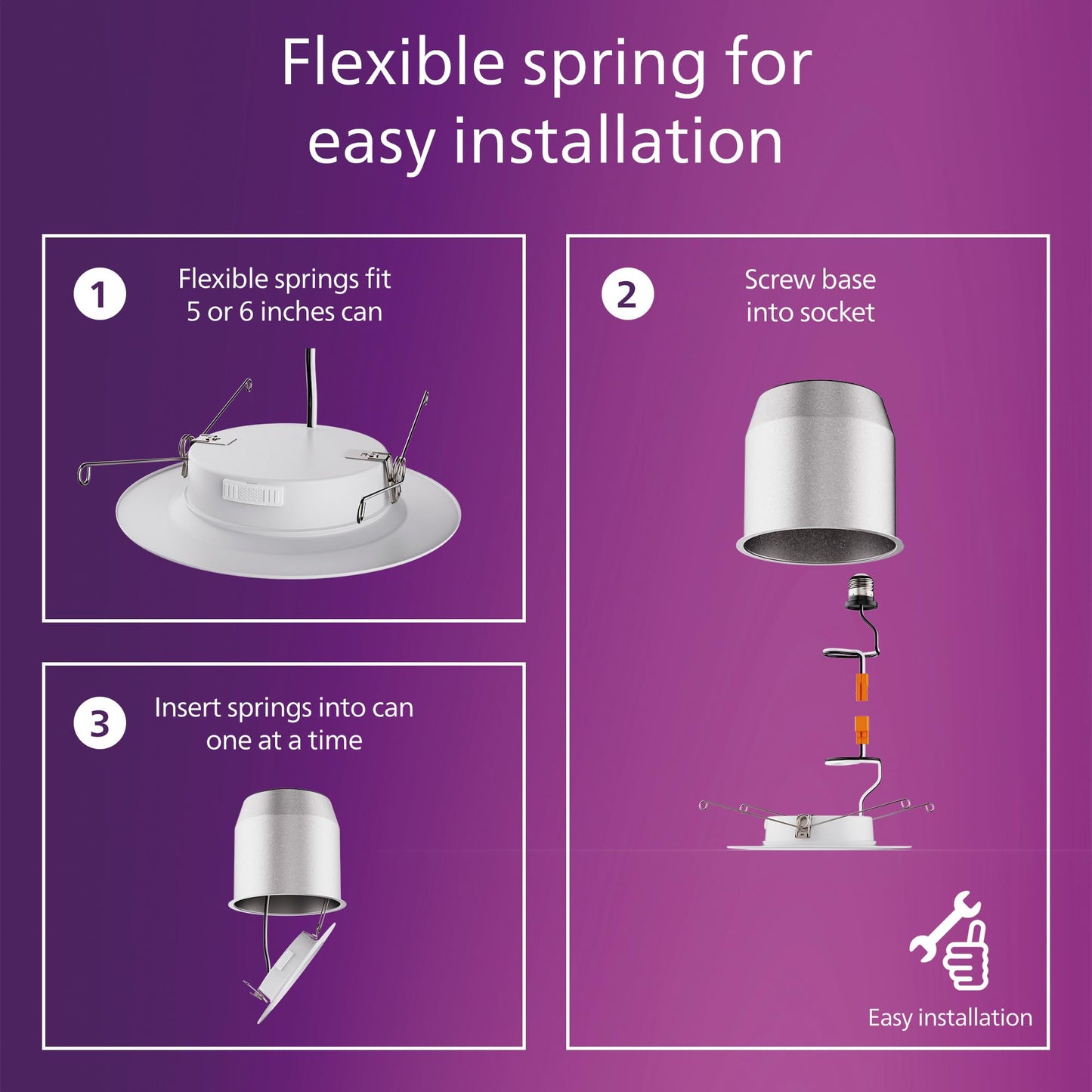 Philips LED Retrofit Downlight, 12 Lights, 5/6-inch, EyeComfort, Easy to Install, 5 CCT Settings, Soft White Light to Daylight, Dimmable, IC Rated, Long Lifetime, CRI 90