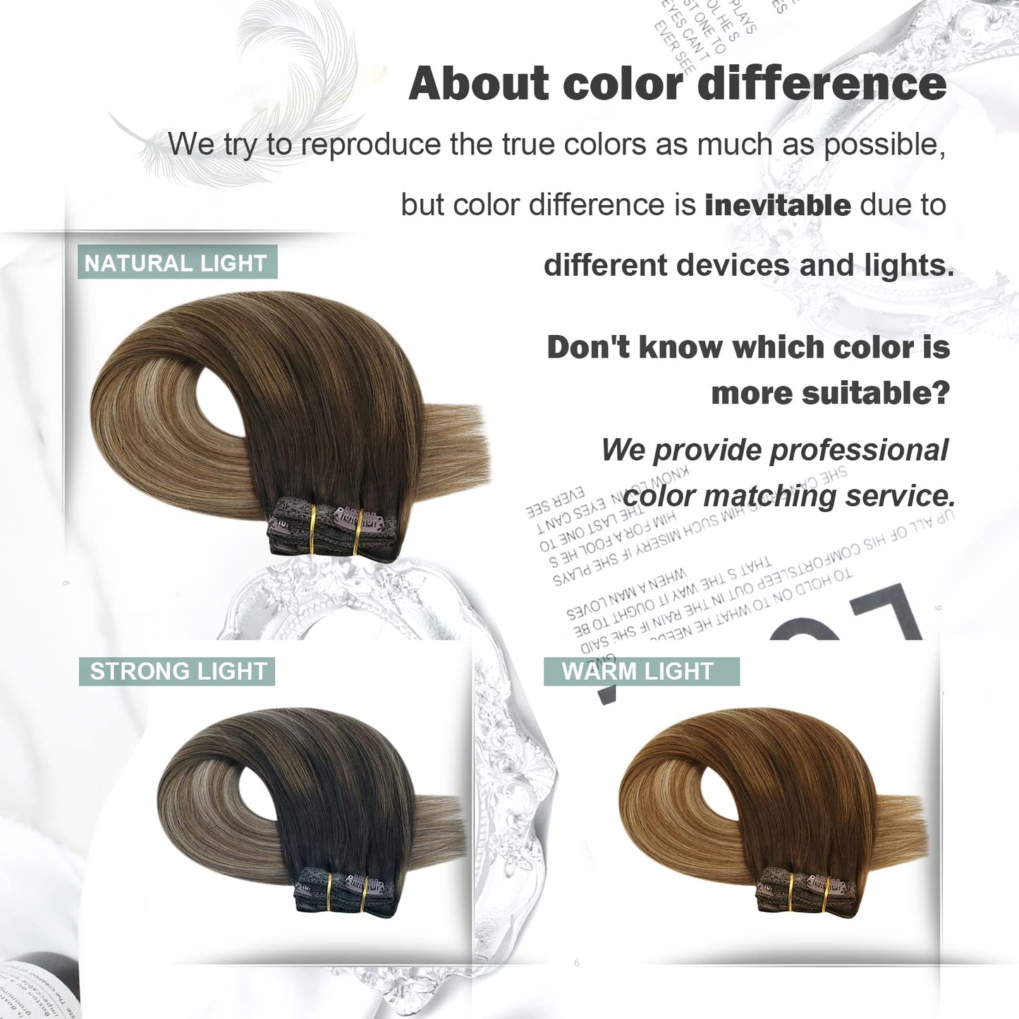 Moresoo Clip in Hair Extensions Real Human Hair Balayage Clip in Extensions for Women Ombre Dark Brown to Golden Brown with Dark Ash Blonde Hair Extensions Clip in Human Hair 18inch 7Pcs 120G