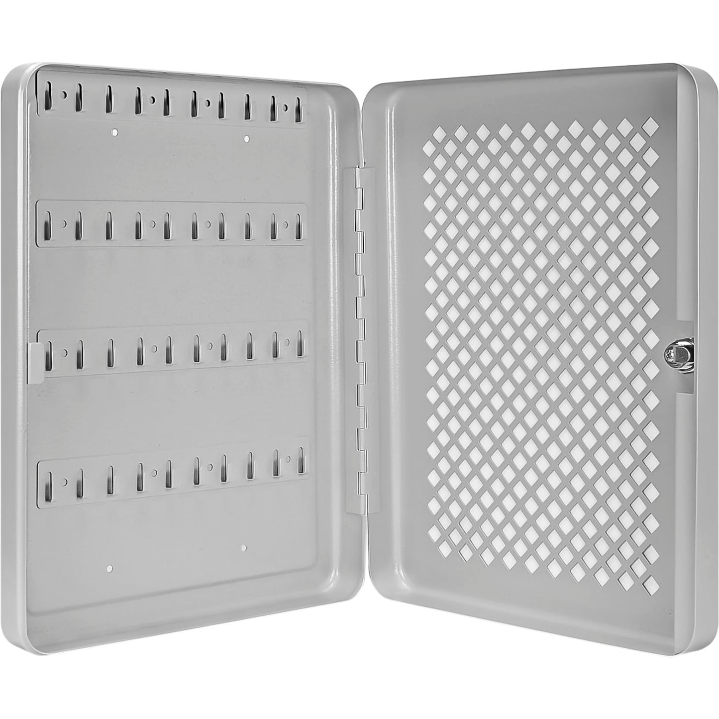 Barska Box with Numbered Hooks Lock Cabinet with Green Tags, 40 Keys, Grey