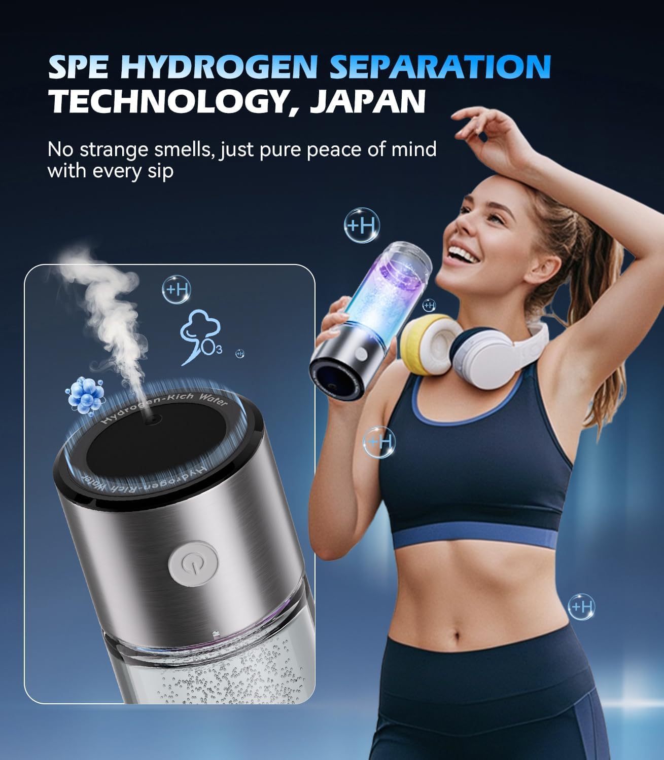 5.0 Upgrade High Concentration Hydrogen Water Bottle Generator