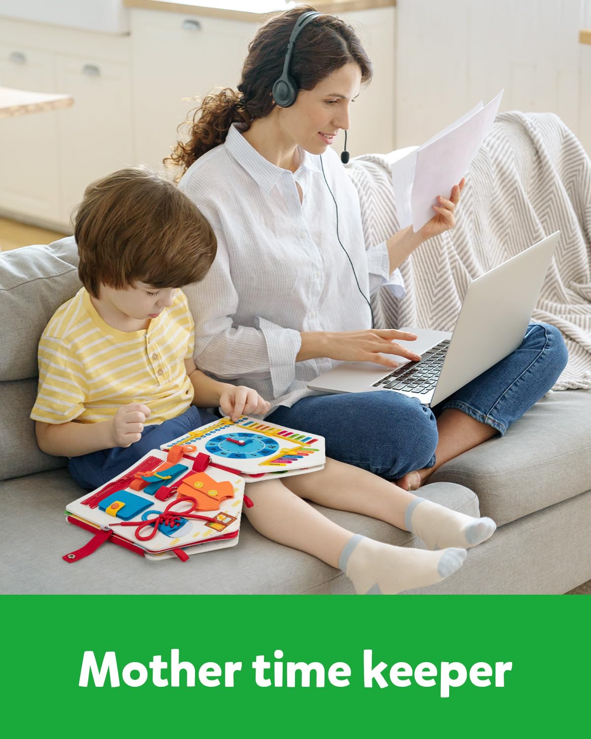 Coogam Toddler Felt Montessori Busy Book, Activity Sensory Boards Fine Motor Skill Quiet Book Car Travel Autism Toys Preschool Learning Educational Toy Gift for Kids
