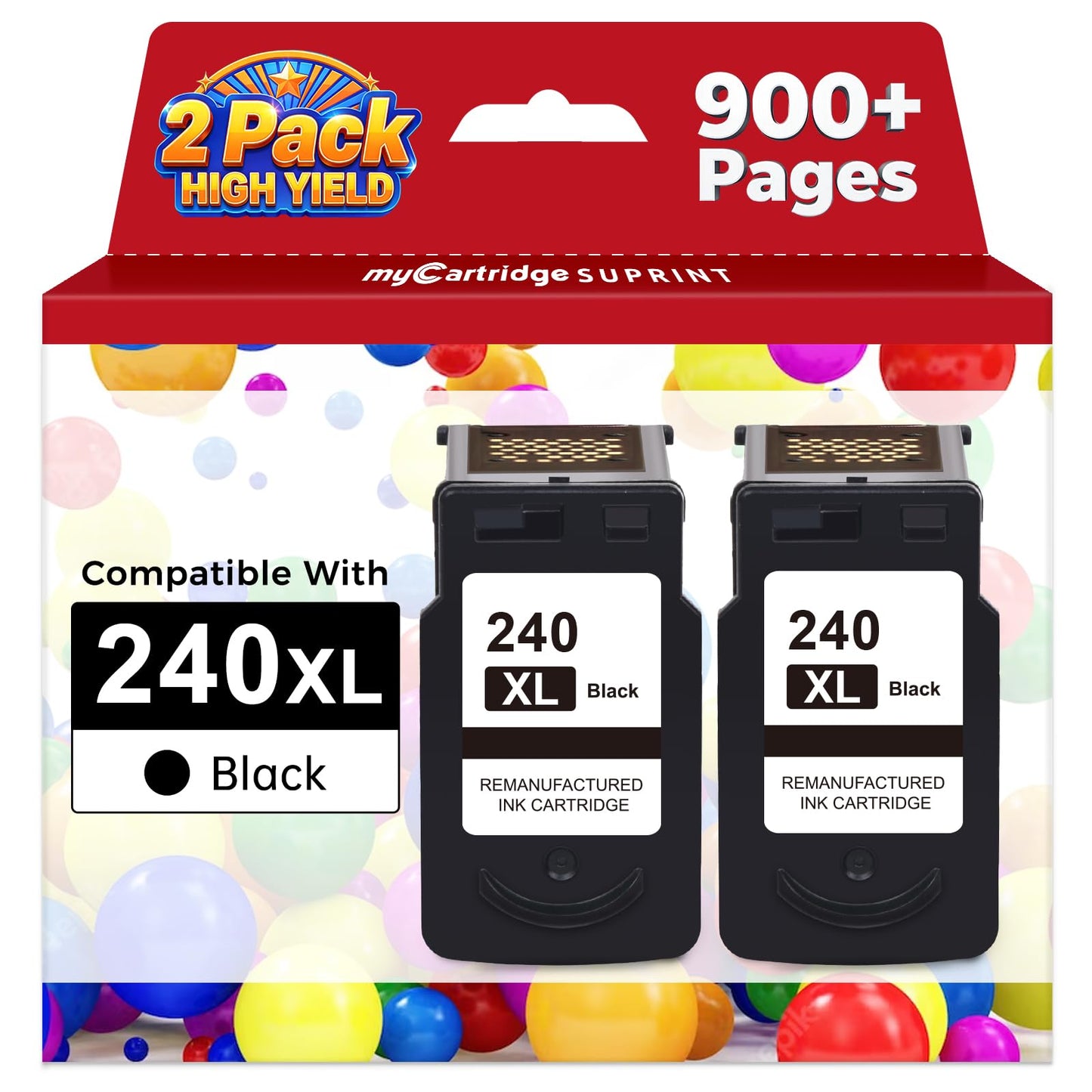 240XL Black Ink Cartridge Replacement for Canon 240xl 240 PG-240 XL PG240XL for Canon MG3620 Ink Cartridges PIXMA MG3600 MG3520 MG3222 TS5120 TS5100 MX472 Printer 240XL Black
