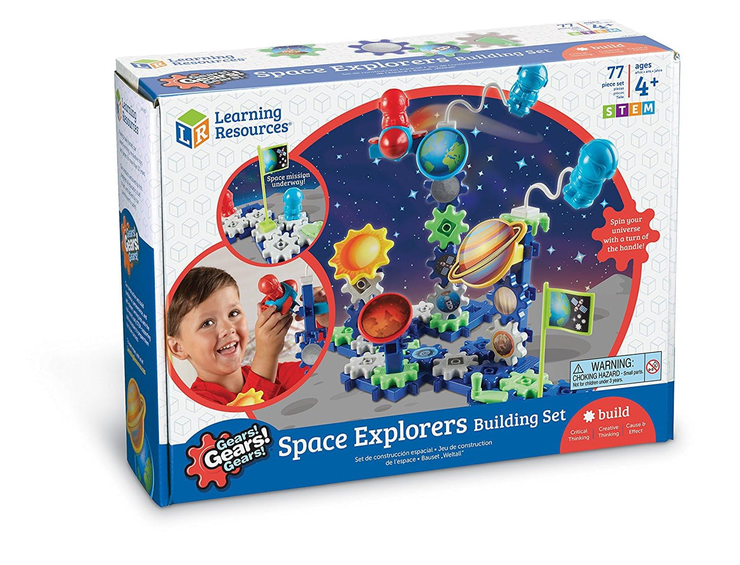 Learning Resources LER9217 Gears! Spinning Space Gears Building Kit