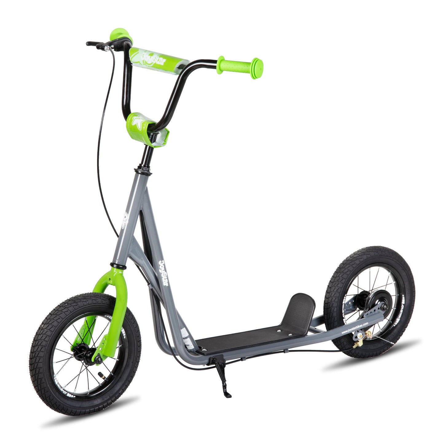 JOYSTAR Kick Scooter for Ages 5-9 Years Old Boys Girls, 12 Inch Big Wheels Scooters for Kids, Teens and Adults, Adjustable Handlebar, Kids Scooter, Gray