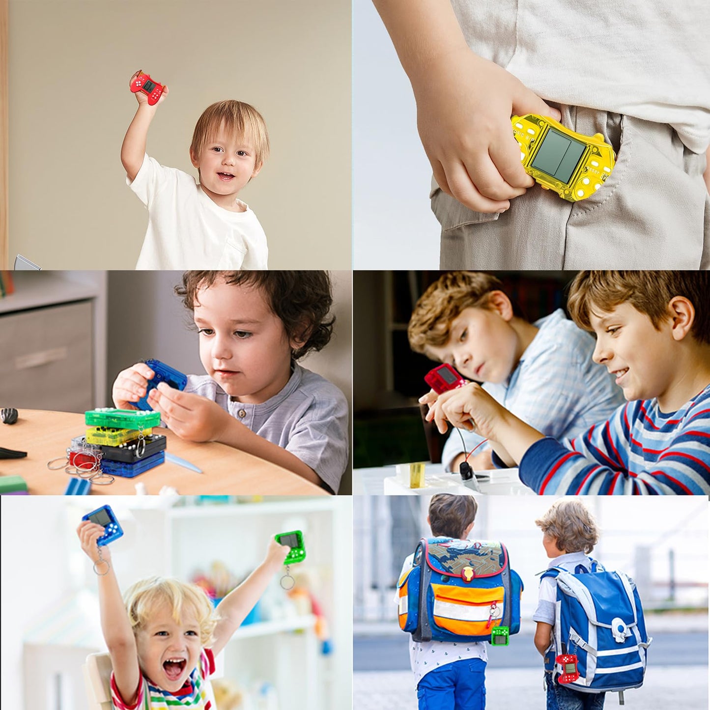 Sinikoro 24pcs Video Game Party Favors for Kids Video Game Keychain Video Game Birthday Party Supplies