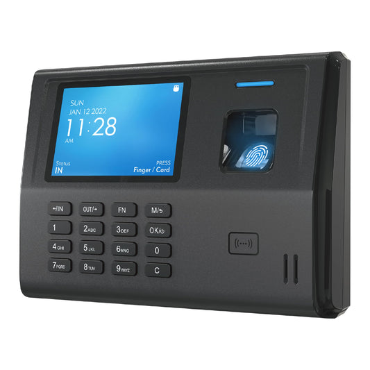 ANVIZ Time Clocks for Small Business Employees - No Software Required - Fingerprint Biometric Clock in and Out Machine - Right Out of The Box, Finger + RFID + Pin Punching