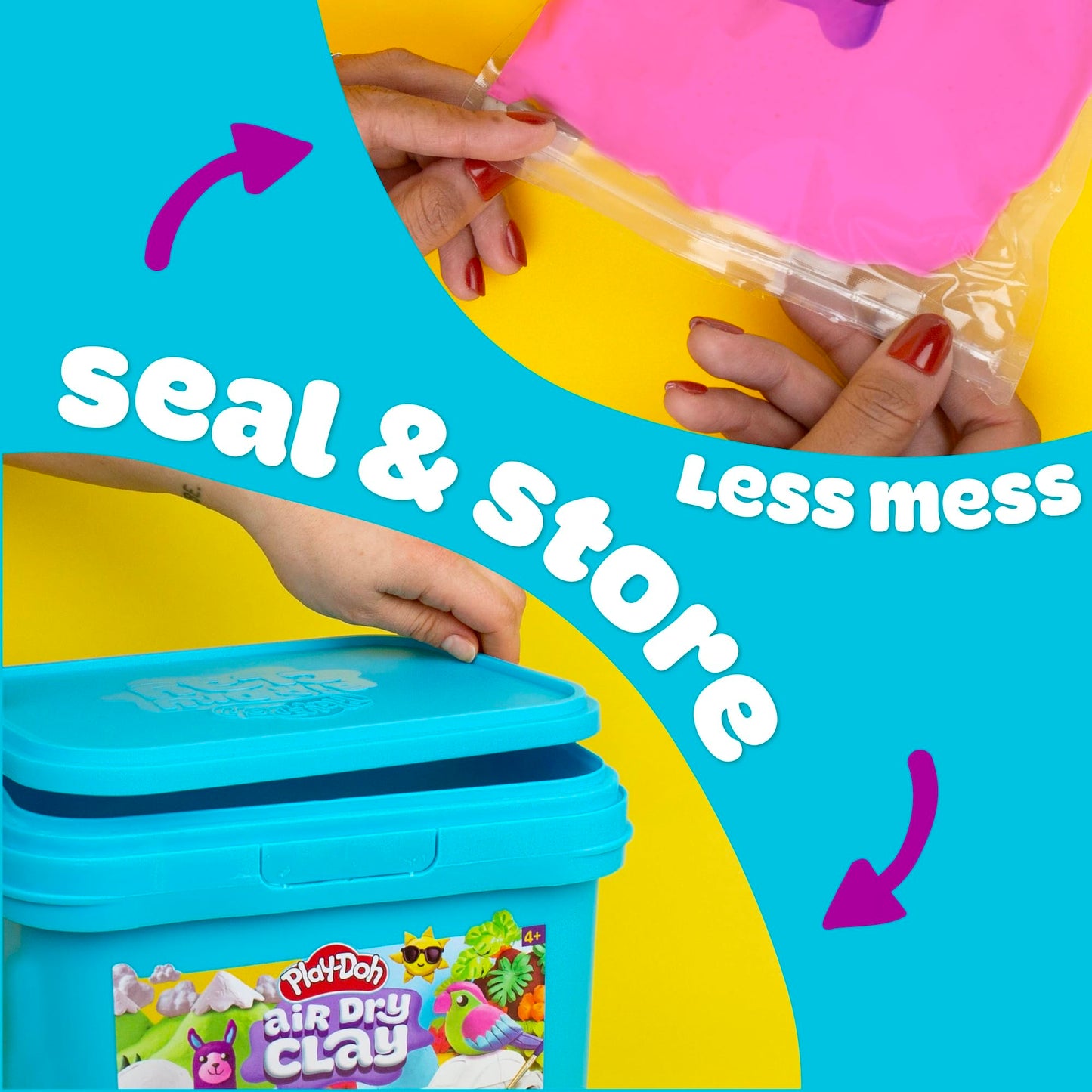 Play-Doh Brand Multicolor Air Dry Clay Bucket, 40 oz, 5, Paintable Clay Lightweight & Crumble-Free Sculpting Clay, Arts and Crafts Supplies, Kids Craft Materials
