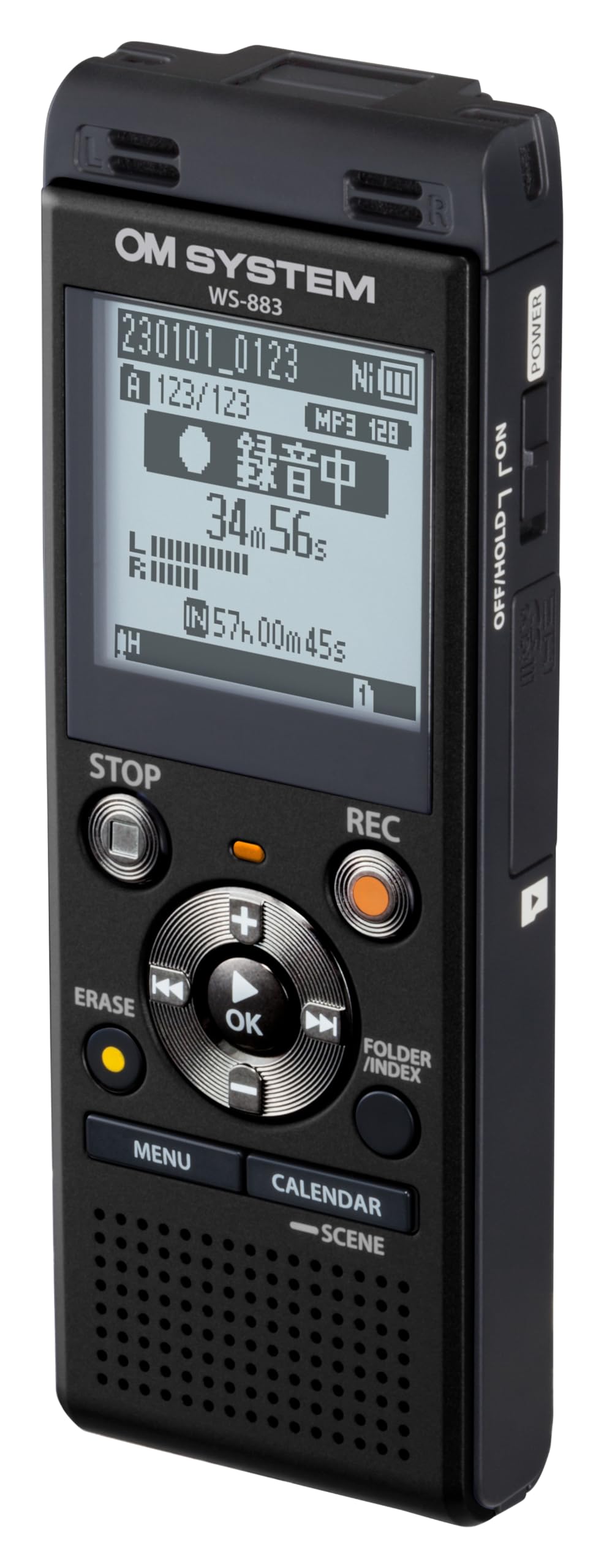 OM SYSTEM OLYMPUS WS-883 Digital Voice Recorder, Linear PCM/MP3 Recording Formats, USB Direct, 8gb Playback Speed and Volume Adjust, File Index, Erase Selected Files
