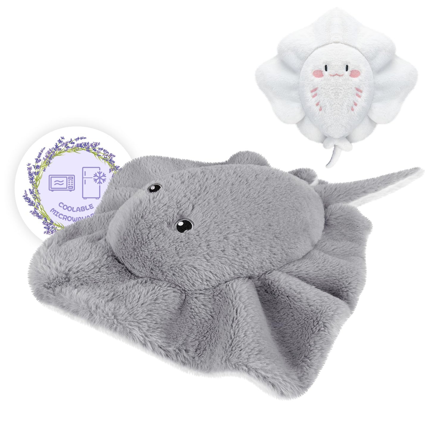 SuzziPals Heatable & Coolable Stingray Stuffed Animal Plush Toy
