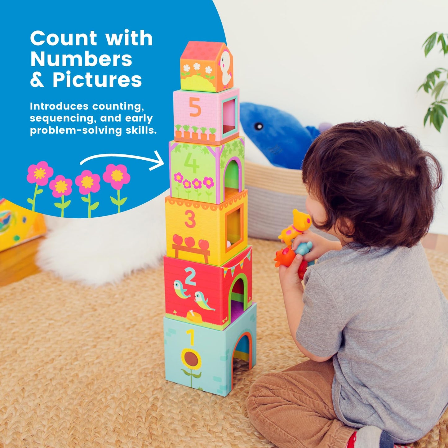 DJECO - DJE-108 Topanifarm Nest and Stack Blocks Set