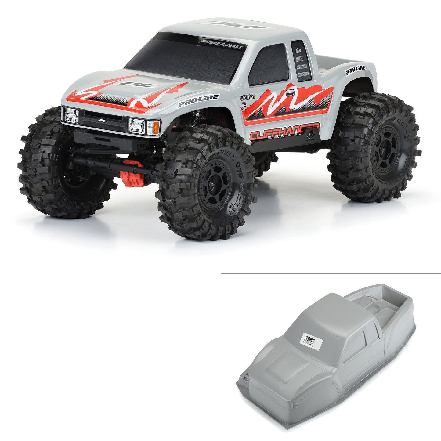 Pro-line Racing 1/10 Cliffhanger HP Stone Gray Body 12.3 Crawler PRO356614 Car/Truck Bodies Wings & Decals