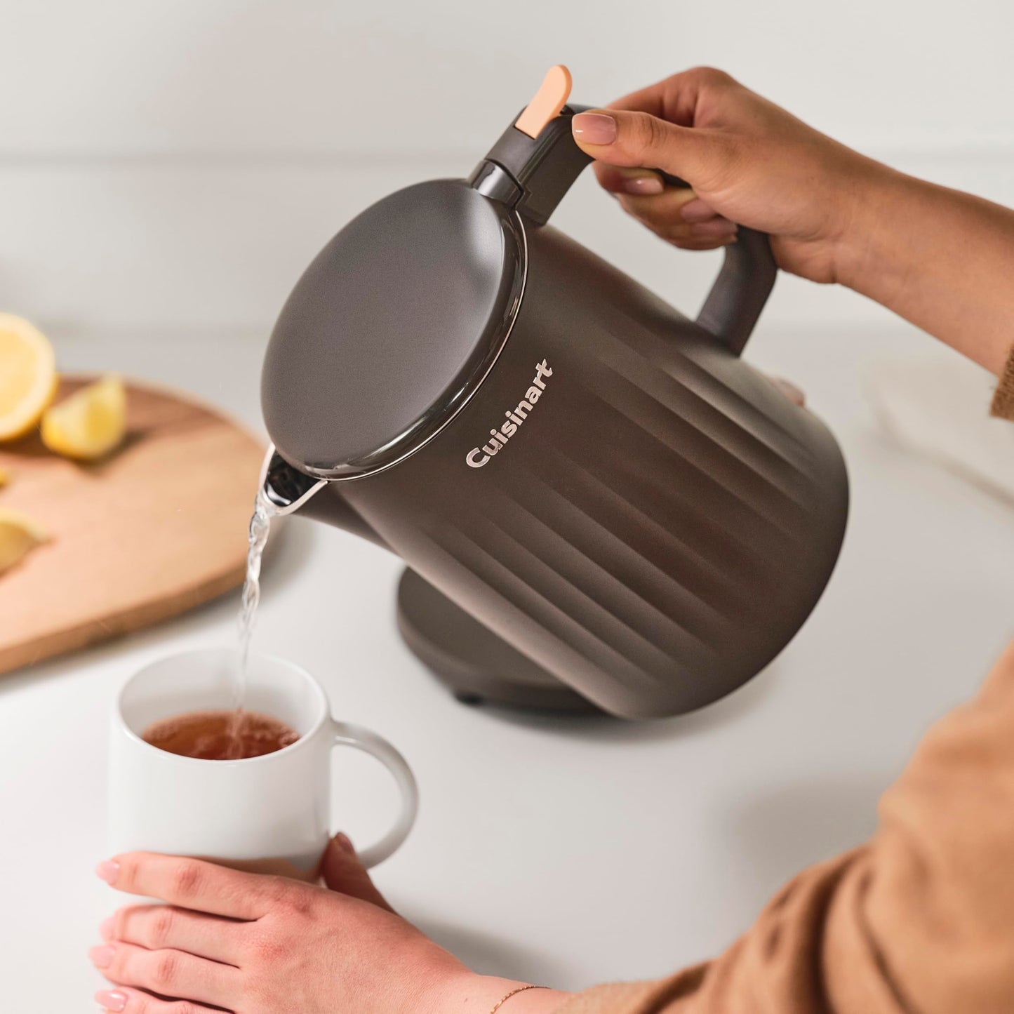 Cuisinart Soho 1-Liter Double Wall Electric Hot Water Kettle, Tea Kettle with Stainless Steel Interior, One Touch Operation to Boil Water for Tea, Hot Cocoa, or Instant Oatmeal, CK-10BK, Black