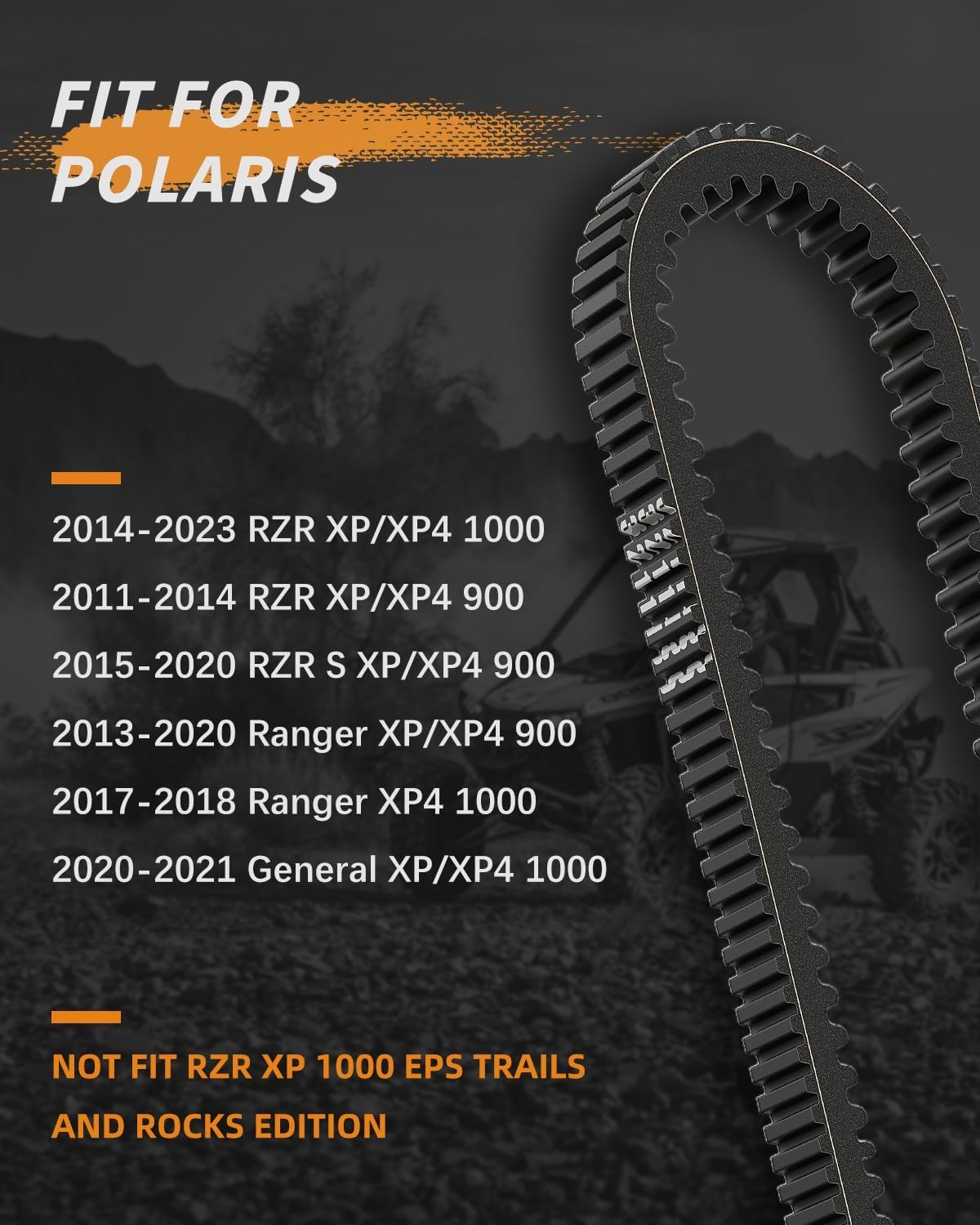 BELZAR 3211180 Heavy Duty Drive Belt Compatible with Polaris RZR XP 1000, 4 1000, 900, 4 900, Ranger XP 900, 4 900, 4 1000, General XP 1000, 4 1000, Replacement for 3211149, 3211148, 3211172