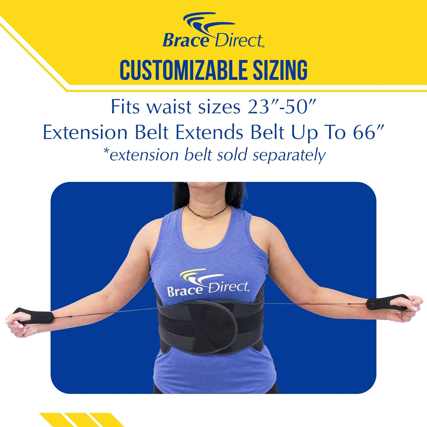 Brace Align VertebrAlign LSO Lumbar Back Brace, Medical Grade Lower Back Pain Relief for Herniated Discs, Sciatica, Post-Op, PDAC L0631 L0637 L0648 L0650, Black, Size Fits Most (23–50 in Waist)