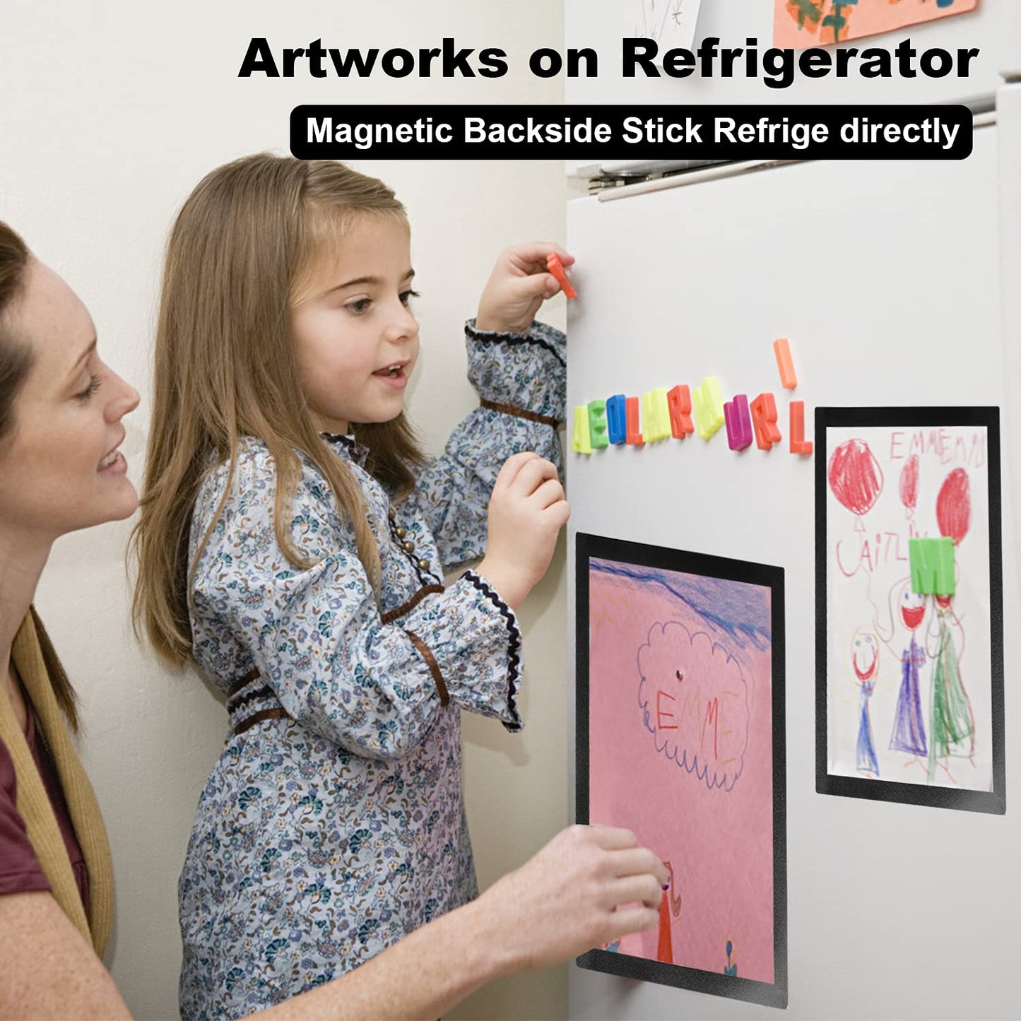 30 Pcs Magnetic Signs Holder, for 8.5" x 11" Letter, Sturdy PVC Magnet Document Holder, Magnet Picture Poster Frame, Can Self-Adhesive Wall/Door/Window or Magnetic for Refrigerator