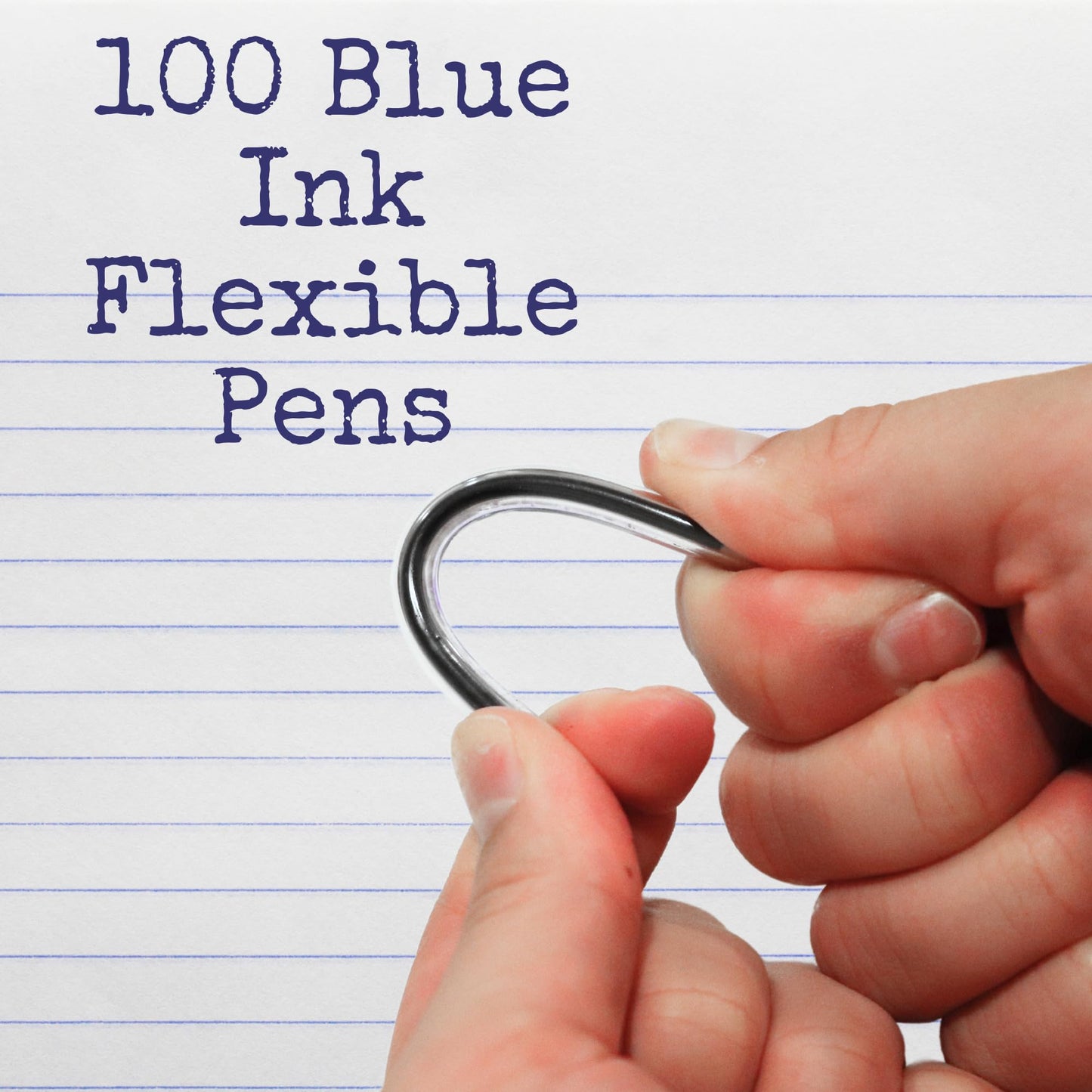 Diochey Creations Flexible Safety Pens 100 Pack of Pens For Mental Health, Mental Health Hospital, Jail, and Prison Super Bendable with Blue Ink | 3.8 Inches Safe & Flexible for Hospitals (100 Pack)