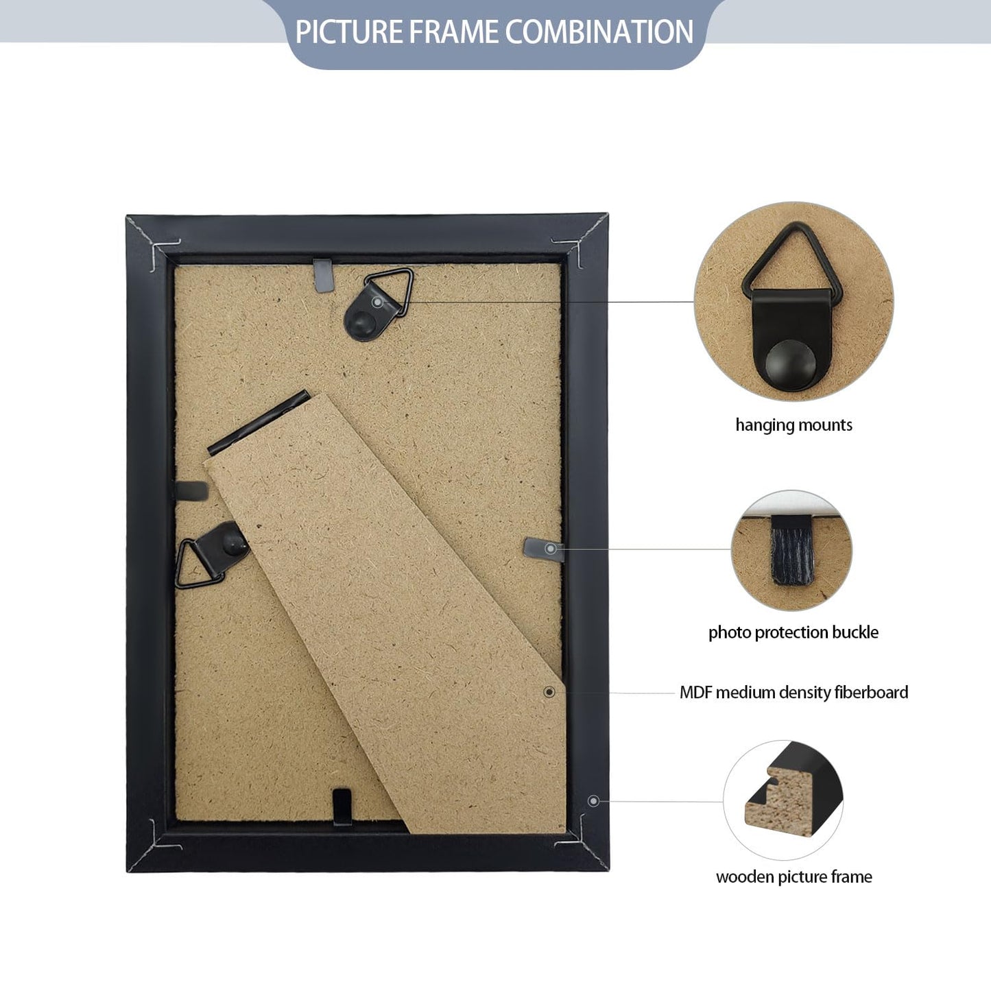 YOUKE OLA Set of 60 Picture Frame Bulk Photo Frames Wall Mounting Simple Photo Frames Picture Frames for Wall or Tabletop, 5x7 Black