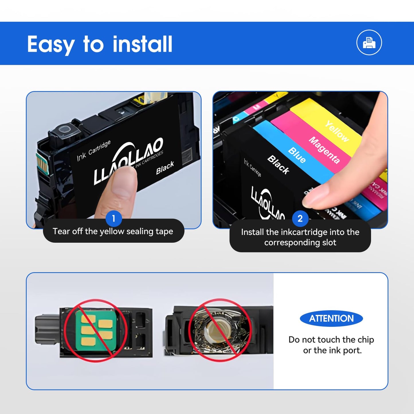 232xl Ink Cartridges Combo Pack Remanufactured Replacement for Epson 232 Ink Cartridge T232 XL for Expression Home XP-4200 XP-4205 Workforce WF-2930 WF-2950 Printer (2 Black Cyan Magenta Yellow)