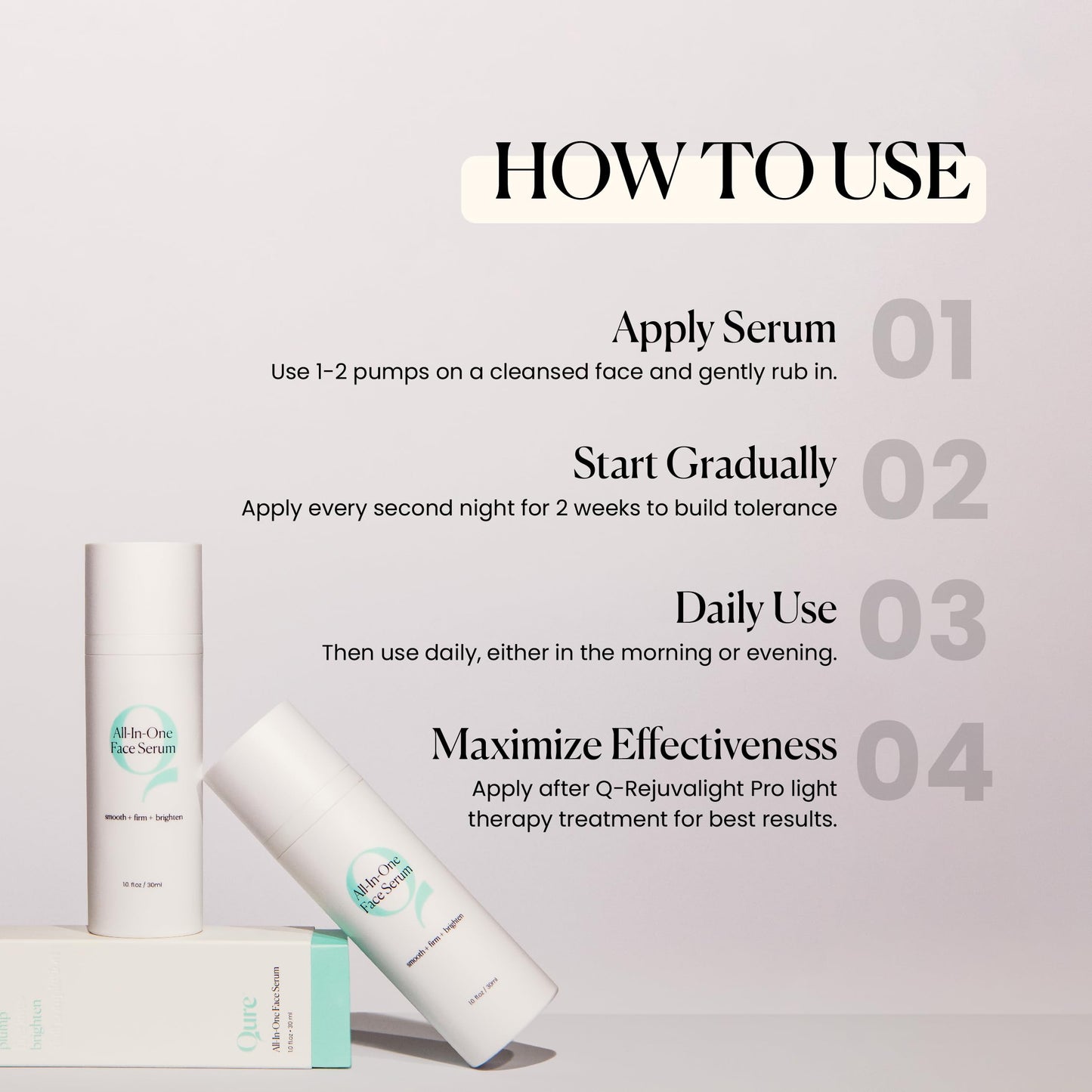 Qure All In One Hyaluronic Acid Serum for Face, Facial Serum With Niacinamides, Retinol, Lactic & Mandelic Acid, Bakuchiol, Peptides & Vitamin C Formulated For Fine Lines & Wrinkles