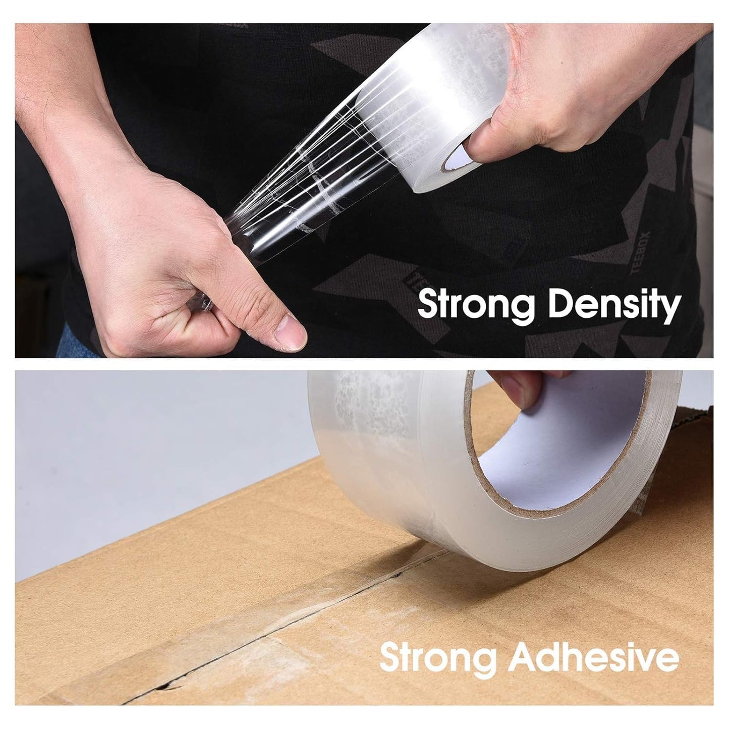 Pacific Mailer Clear Packing Tape, Heavy Duty Packaging Carton Tape for Shipping Packaing Moving Sealing, 2 Inch Wide, 2.7mil Thickness, 65 Yards Per Roll [Pack of 18]