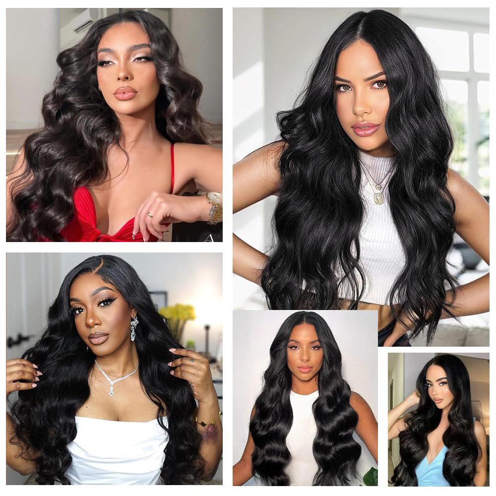 YUNXING 30 Inch 13x6 Body Wave Lace Front Wigs Human Hair Pre Plucked 200% Density HD Lace Frontal Wigs Human Hair For Women 10A Body Wave Glueless Wigs Human Hair With Baby Hair