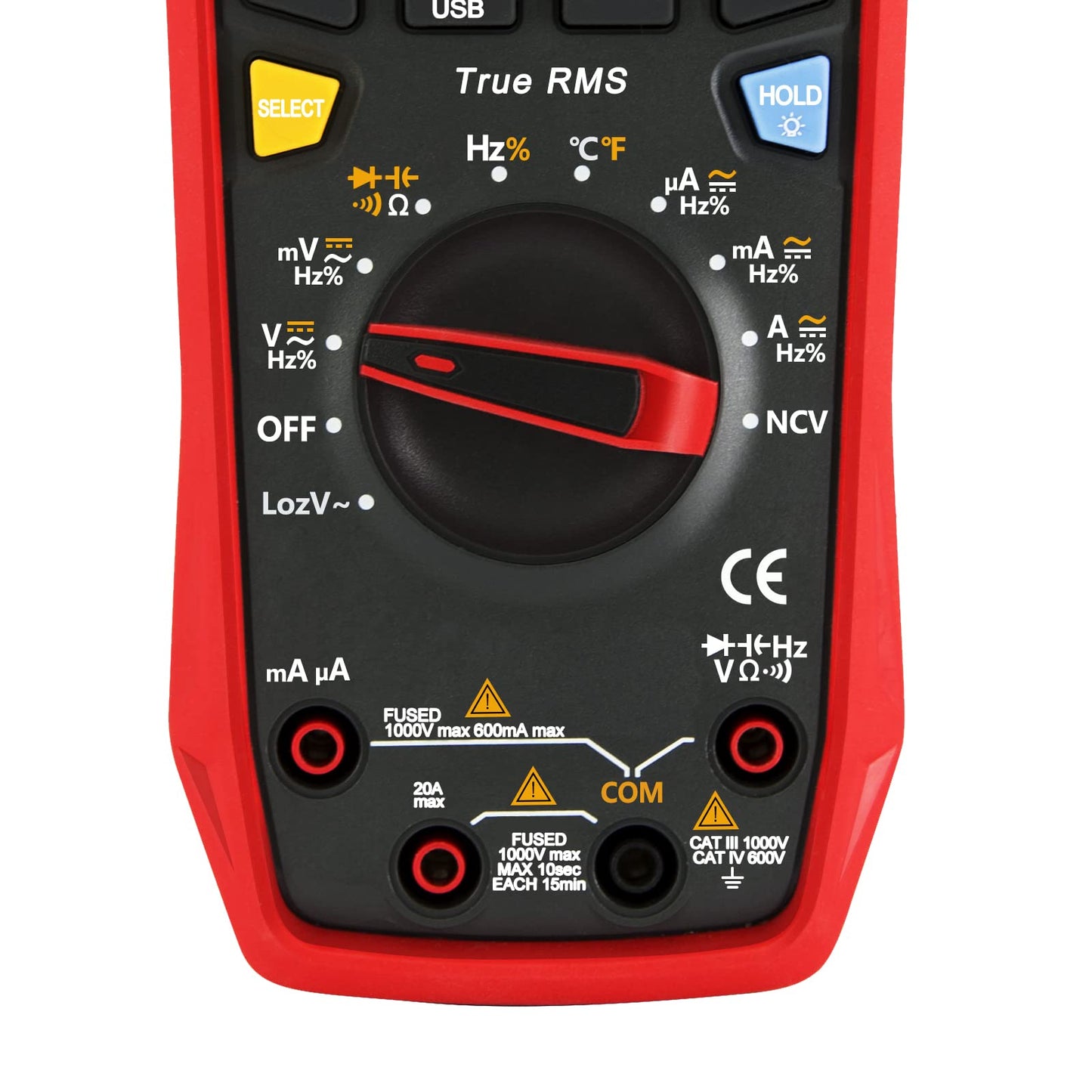 UNI-T Multimeter Kit UT161D, 1000V AC DC Volt Ohm Meter Capacitor Tester Frequency Meter True RMS 6000 Counts USB Transmission LOZ ACV Temperature Measurement
