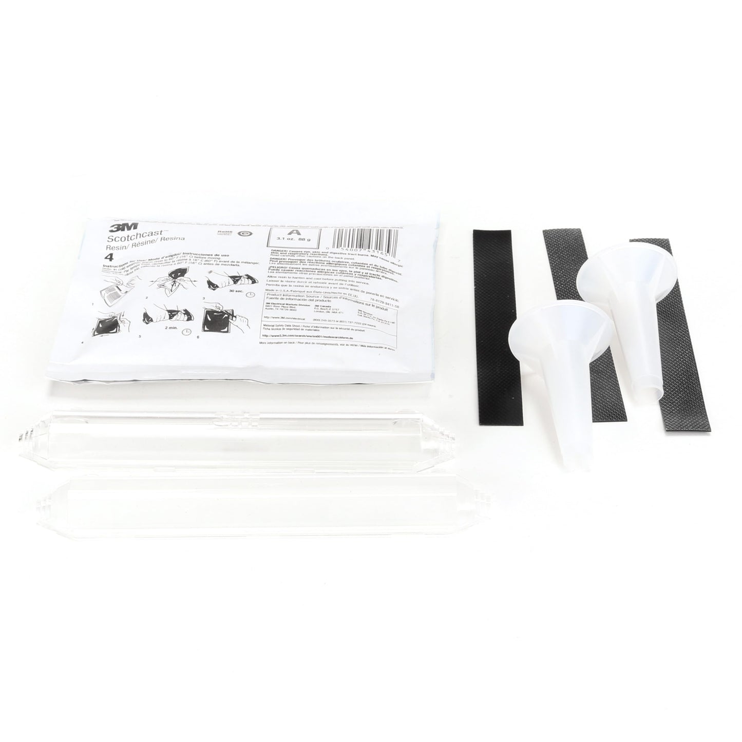Scotchcast 3M Inline Resin Power Cable Splice kit 82-A1N, Up to 2 AWG Black