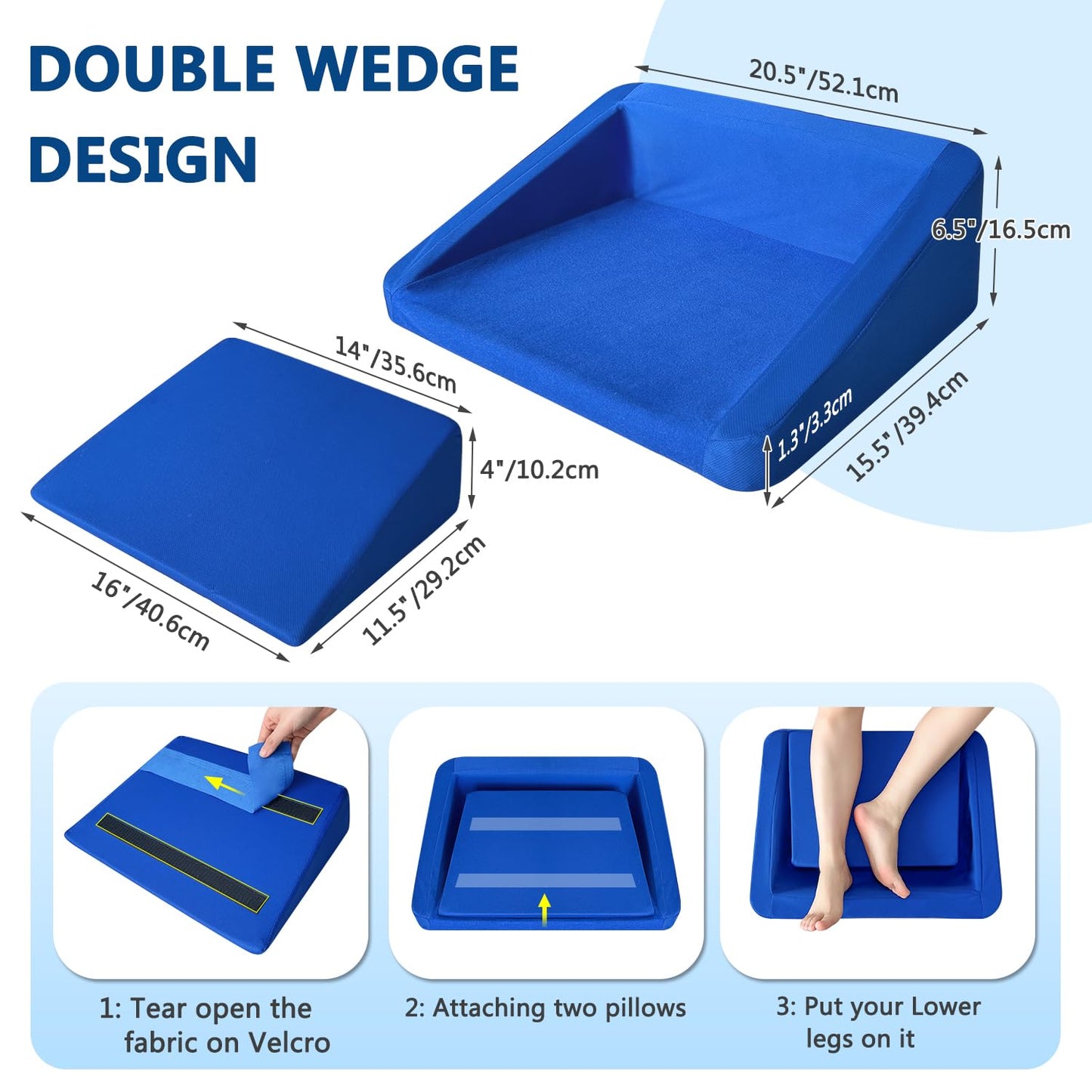 KAAMOS Heel Offloading Cushion Footbed for Bedsore Heel Protectors for Pressure Sores Foot Elevation Pillow Post Surgery Ankle Protector Cushion Leg Support Positioning Pillows for Bedridden Patient
