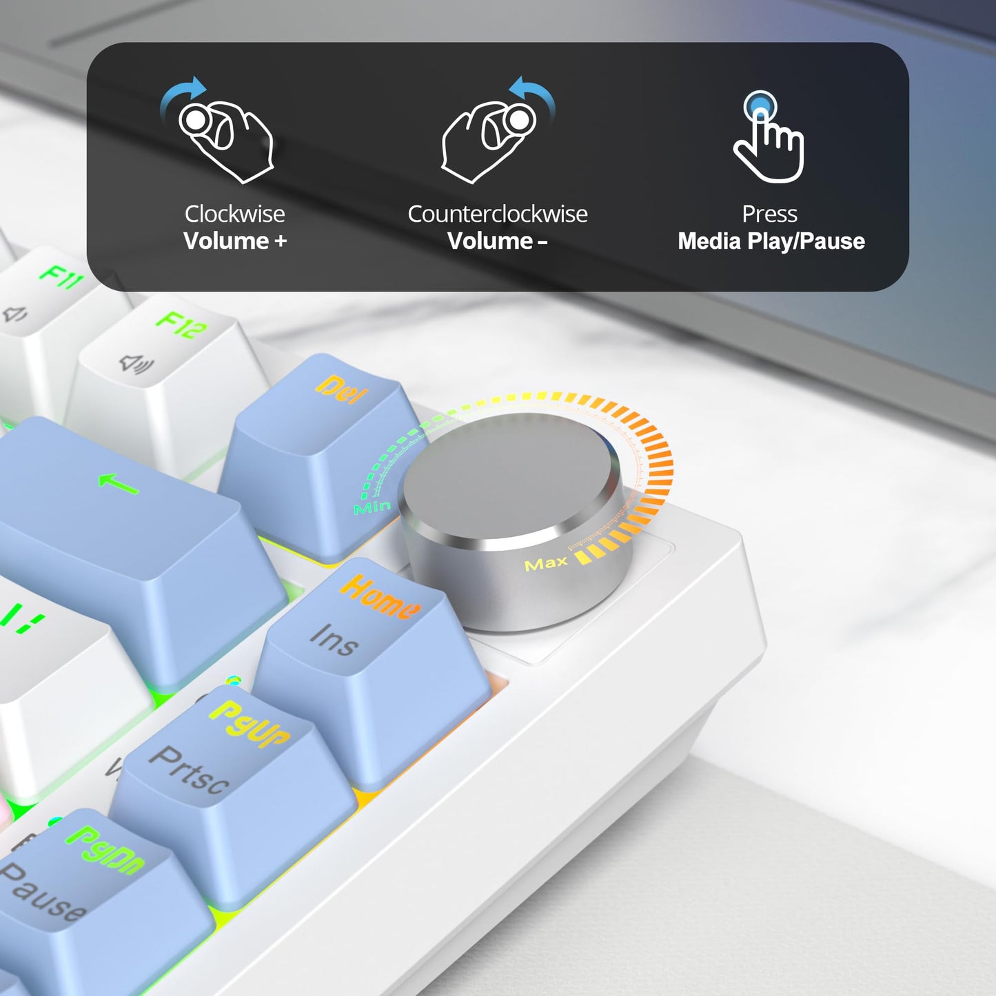 SbocKeeb 75% Wireless Creamy Pink Mechanical Keyboard, Hot Swappable Custom Keyboard, RGB Backlit Gasket Gaming Keyboard, 2.4G/BT5.0/USB-C Mechanical Keyboard, Pre-lubed Linear Gray Cream Switches