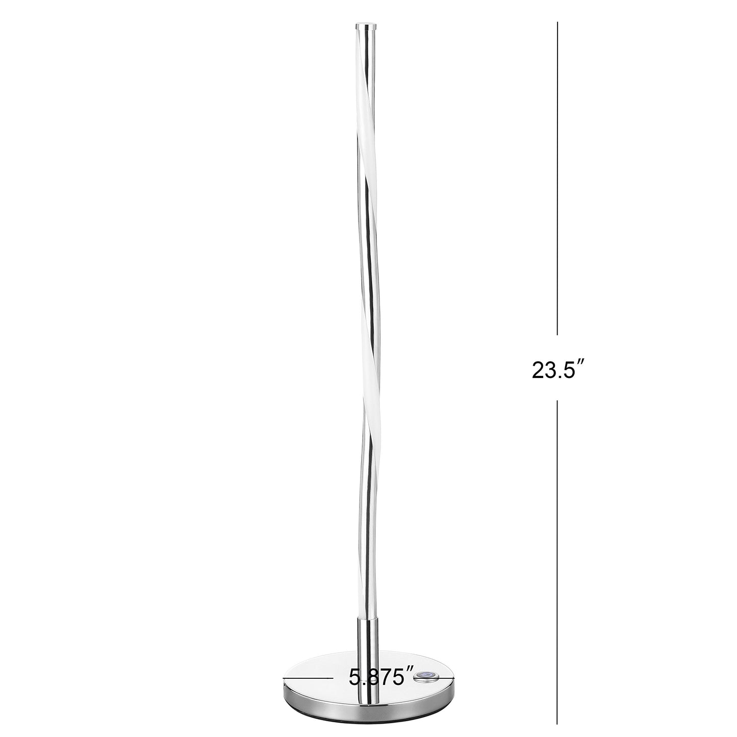JONATHAN Y JYL7000A Nile 23.5" LED Integrated Table Lamp Bedside,Standard,Desk for Bedroom, Living Room, Office, College Dorm, Coffee Table, Bookcase, Chrome