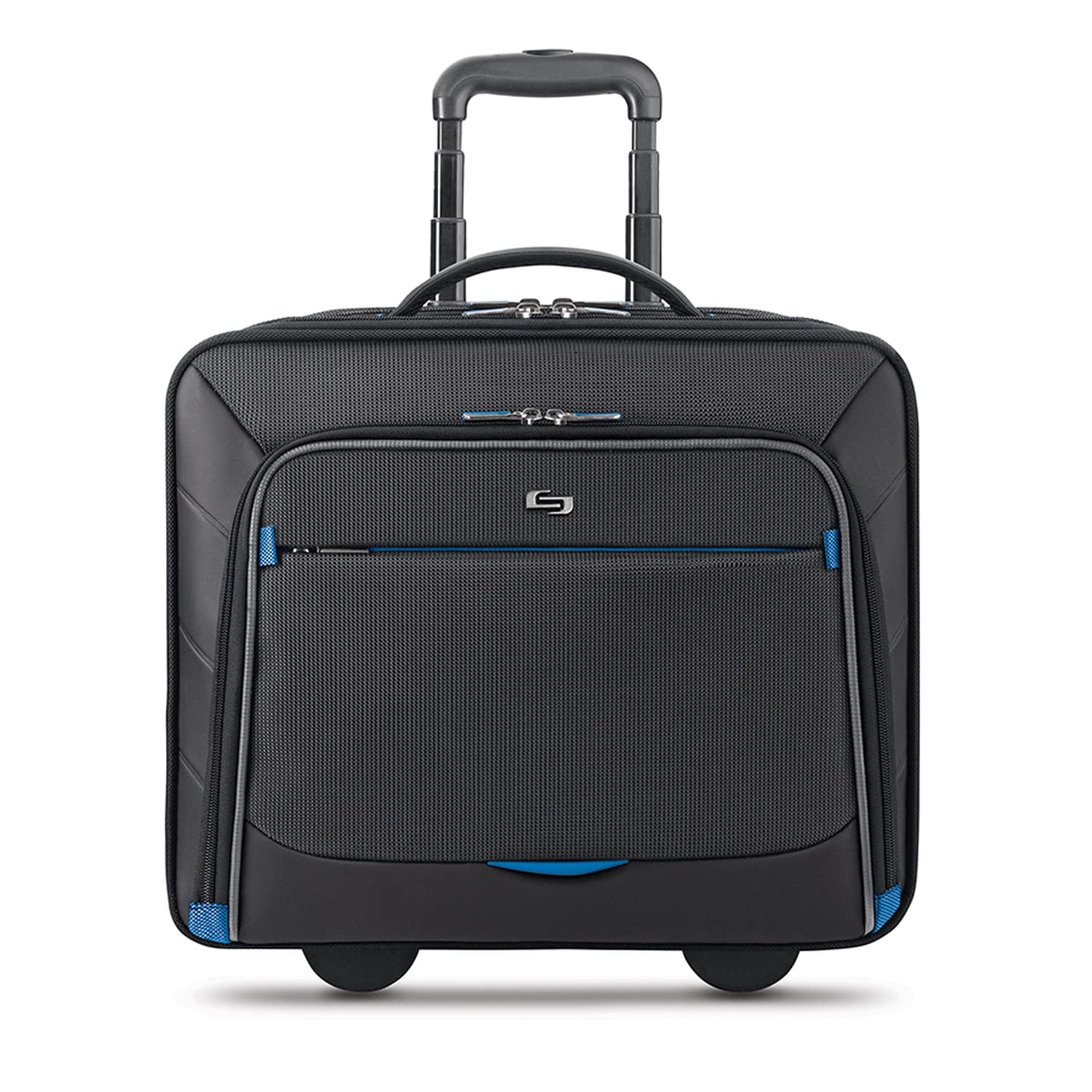 Solo New York Active Rolling Overnight Laptop Bag. Business Travel Rolling Overnighter Case for Women and Men. Fits up to 16 inch laptop - Black, 15" x 16" x 7" (TCC902-4/20)