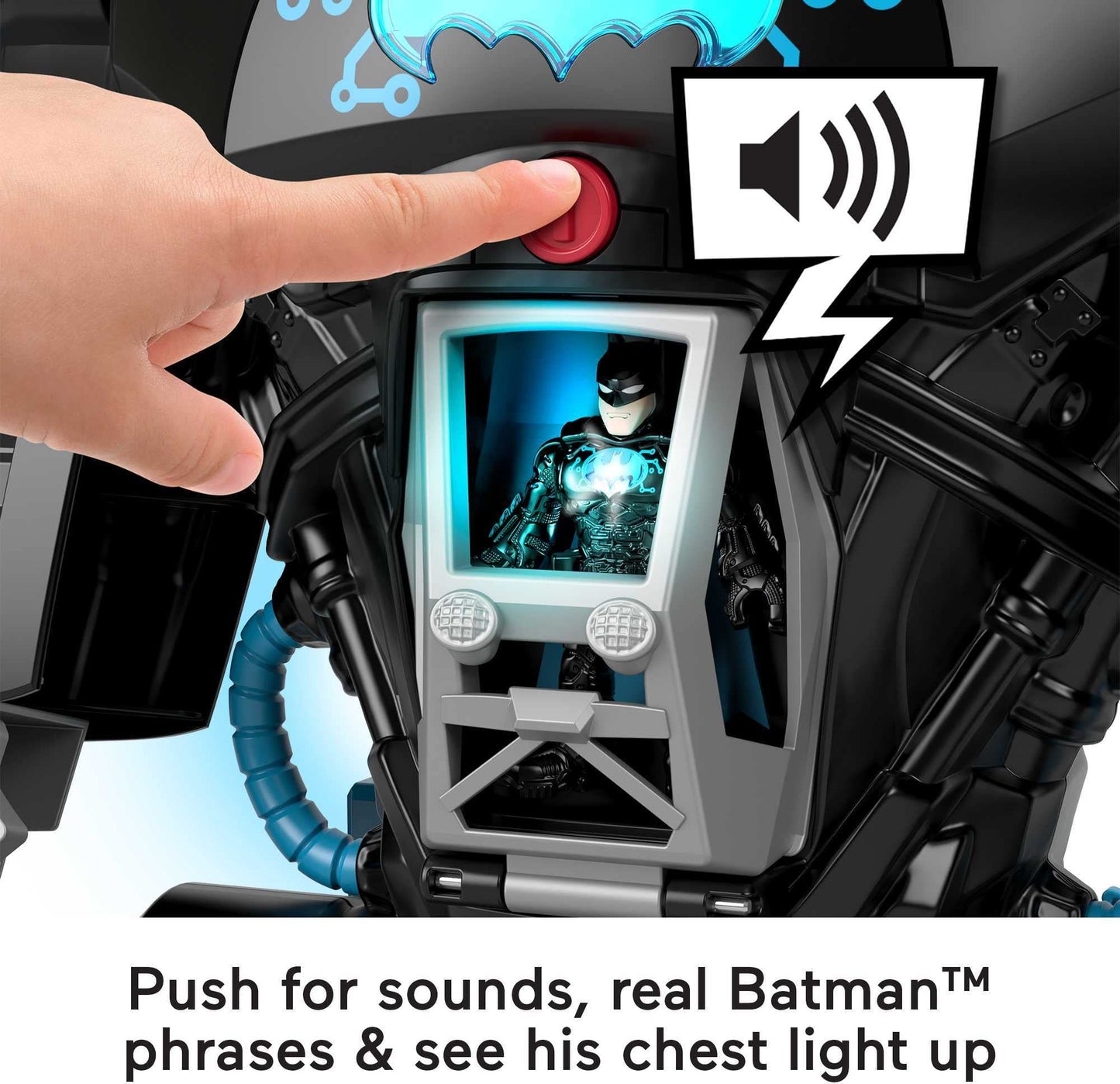 Fisher-Price Imaginext DC Super Friends Batman Toy Bat-Tech Batbot Playset 2-Ft-Tall Robot with Lights & Sounds for Pretend Play Kids Ages 3+ Years