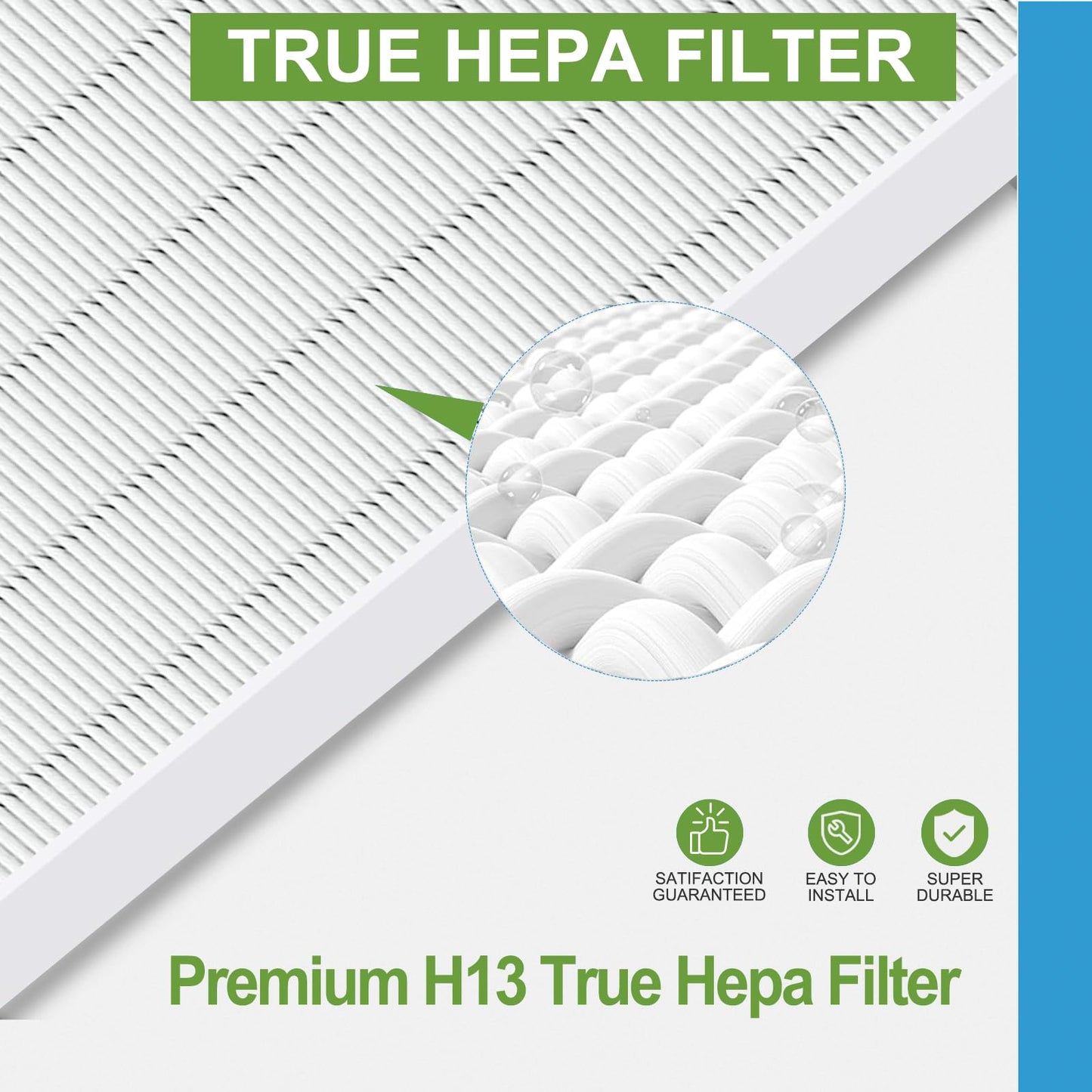 4 Pack 115115 Replacement Filter A Size 21 - Compatible with Winix PlasmaWave Air Purifier C535 5300 5300-2 6300 6300-2 P300 AM90 C909 9800，C535 Filter A